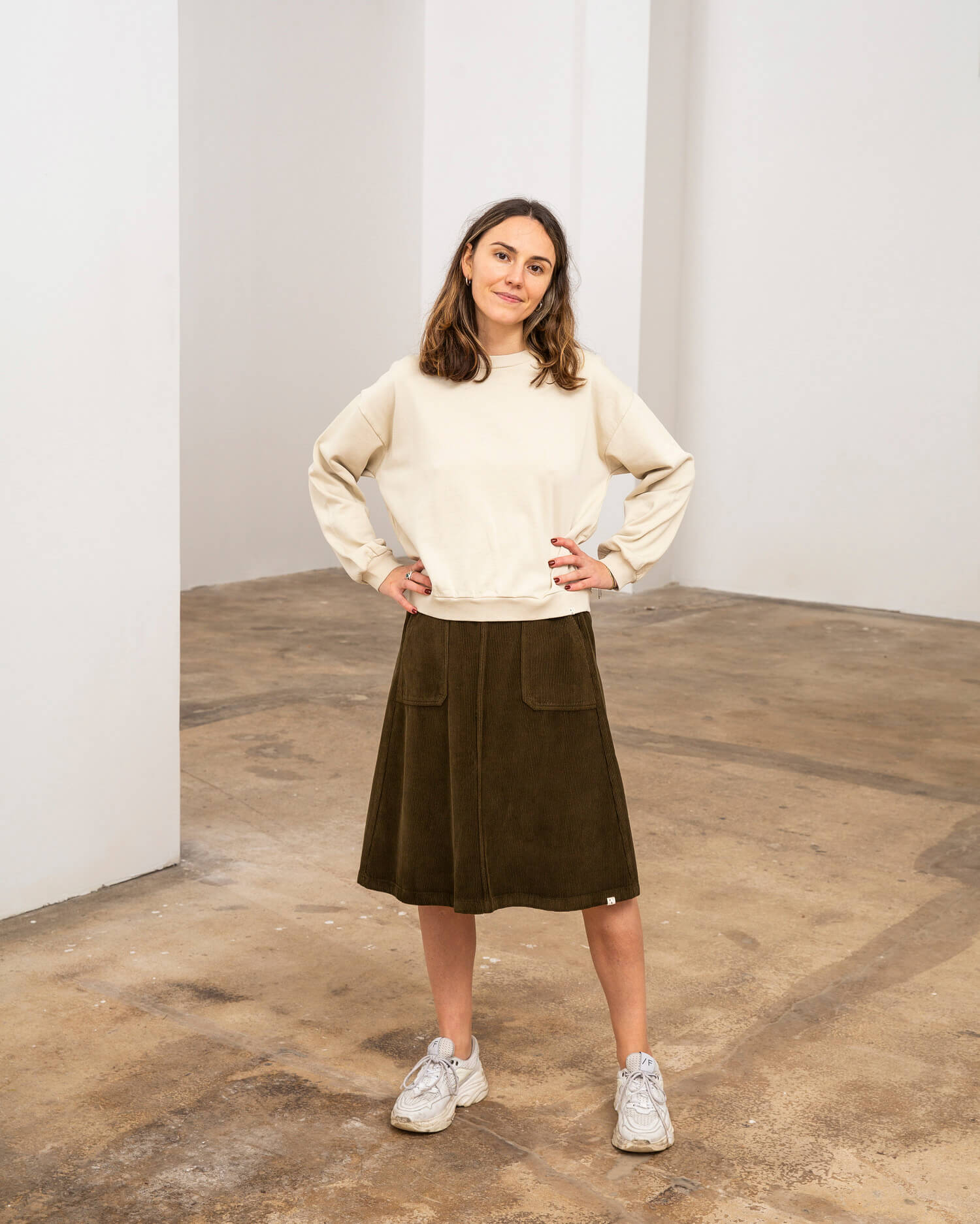 Beige sweatshirt made of organic cotton from Matona
