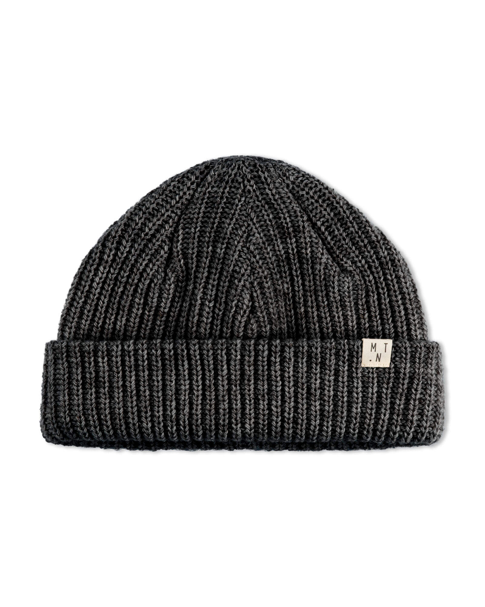 Grauer Beanie charcoal aus Bio-Wolle von Matona