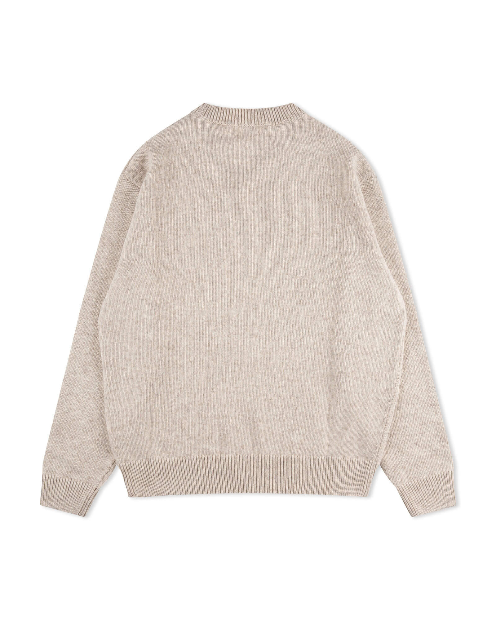 Beiger Strick-Sweater salt aus Bio-Wolle von Matona