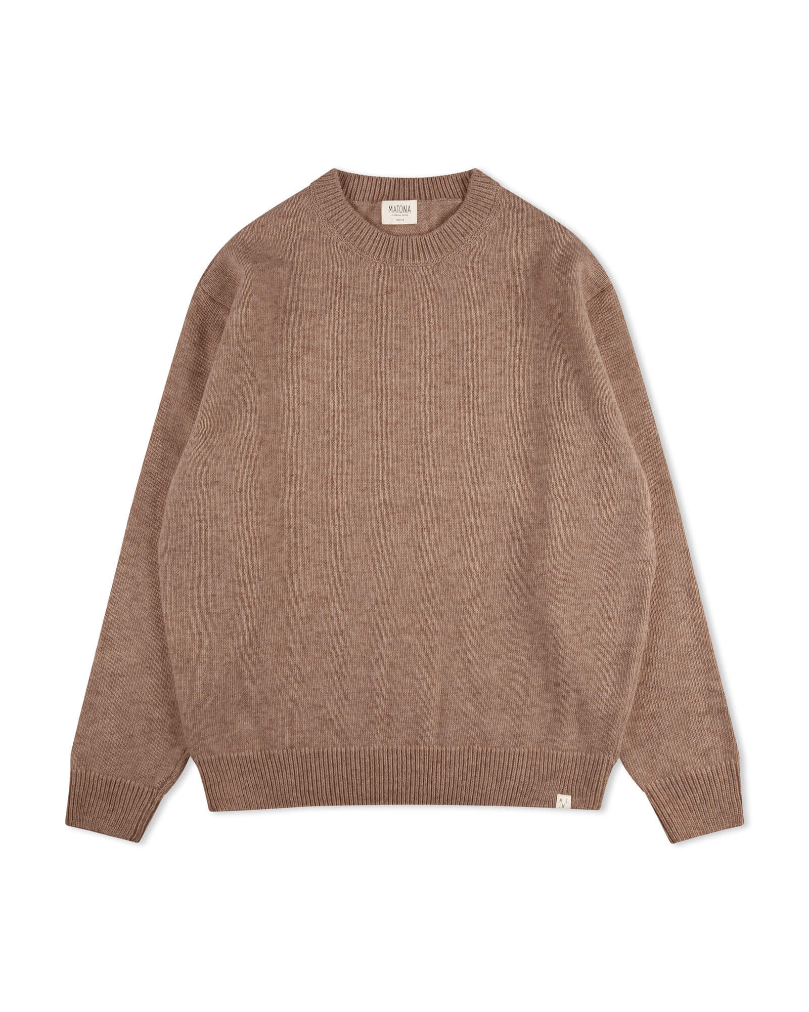 Brauner Strick-Sweater sepia aus Bio-Wolle von Matona
