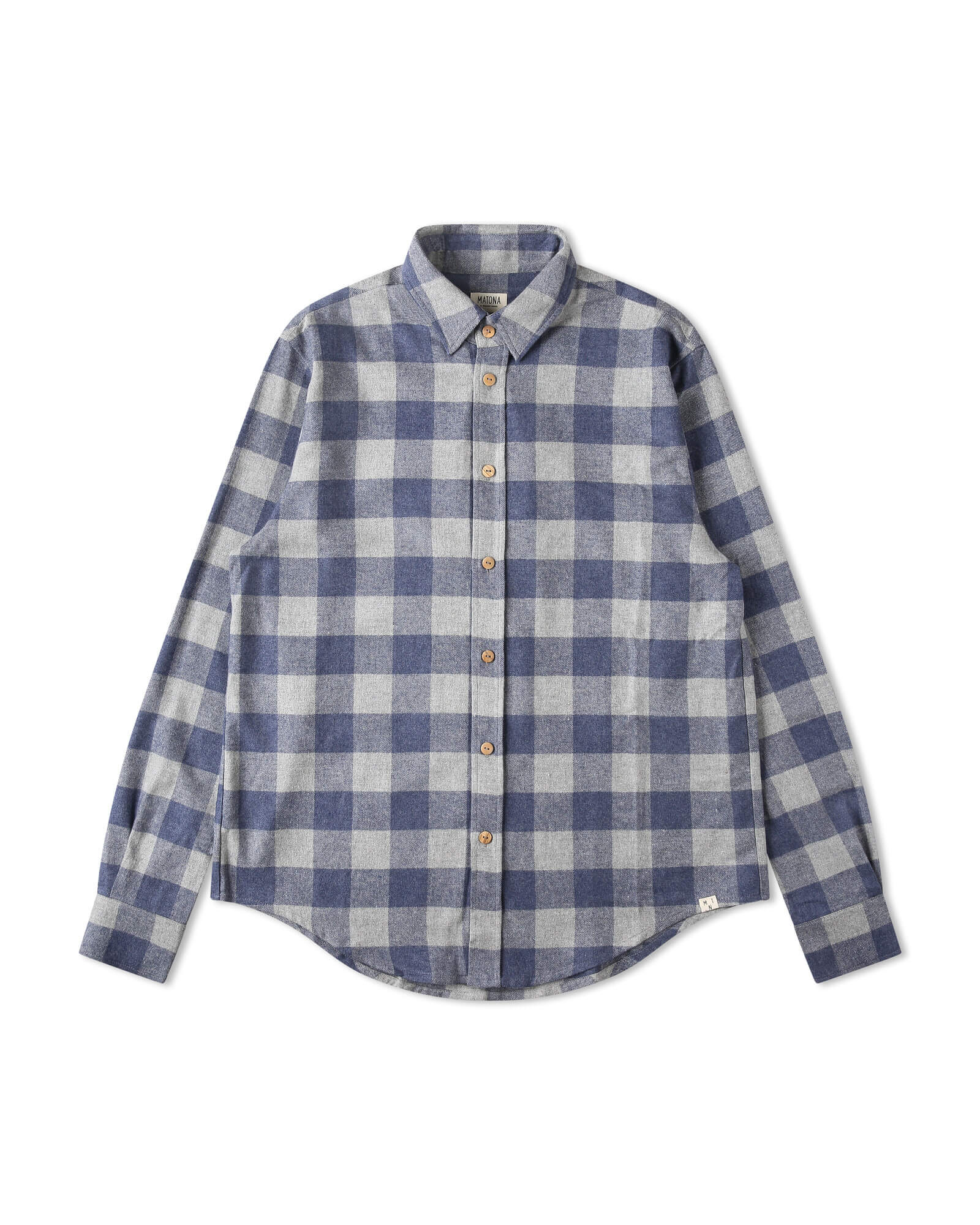 Karriertes Flannelhemd aus 100% Bio-Baumwolle von Matona