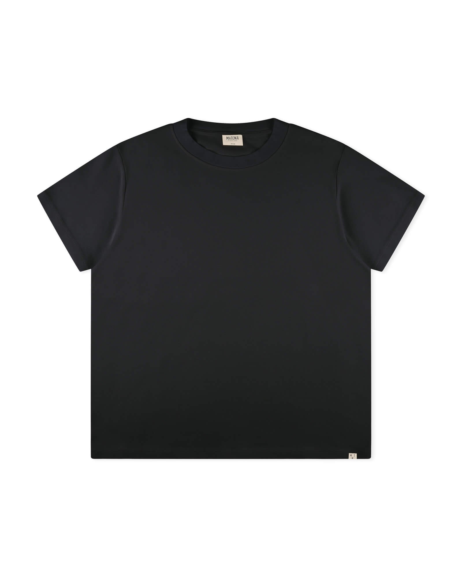 Schwarzes T-Shirt Heavyweight aus 100% Bio-Baumwolle von Matona