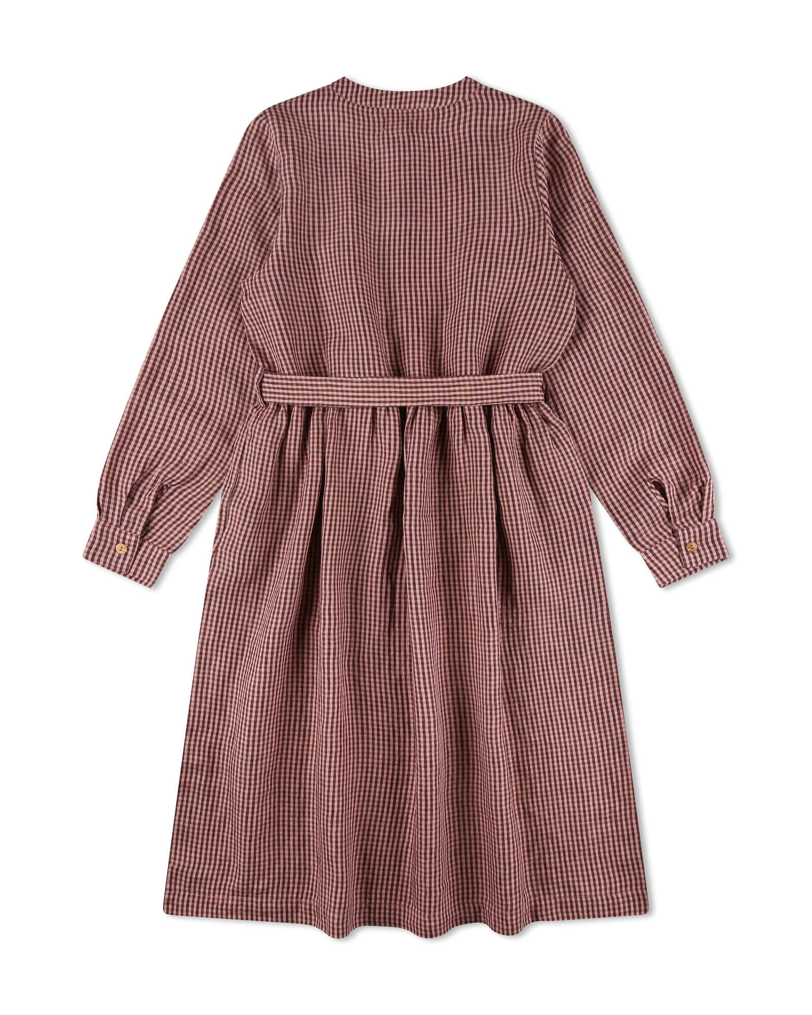 Kariertes Kleid heather aus 100% Leinen von Matona