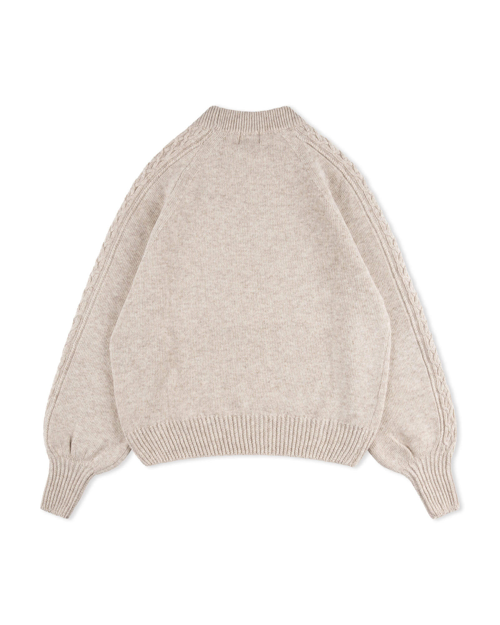 Beiger Strickpullover salt aus Bio-Wolle von Matona