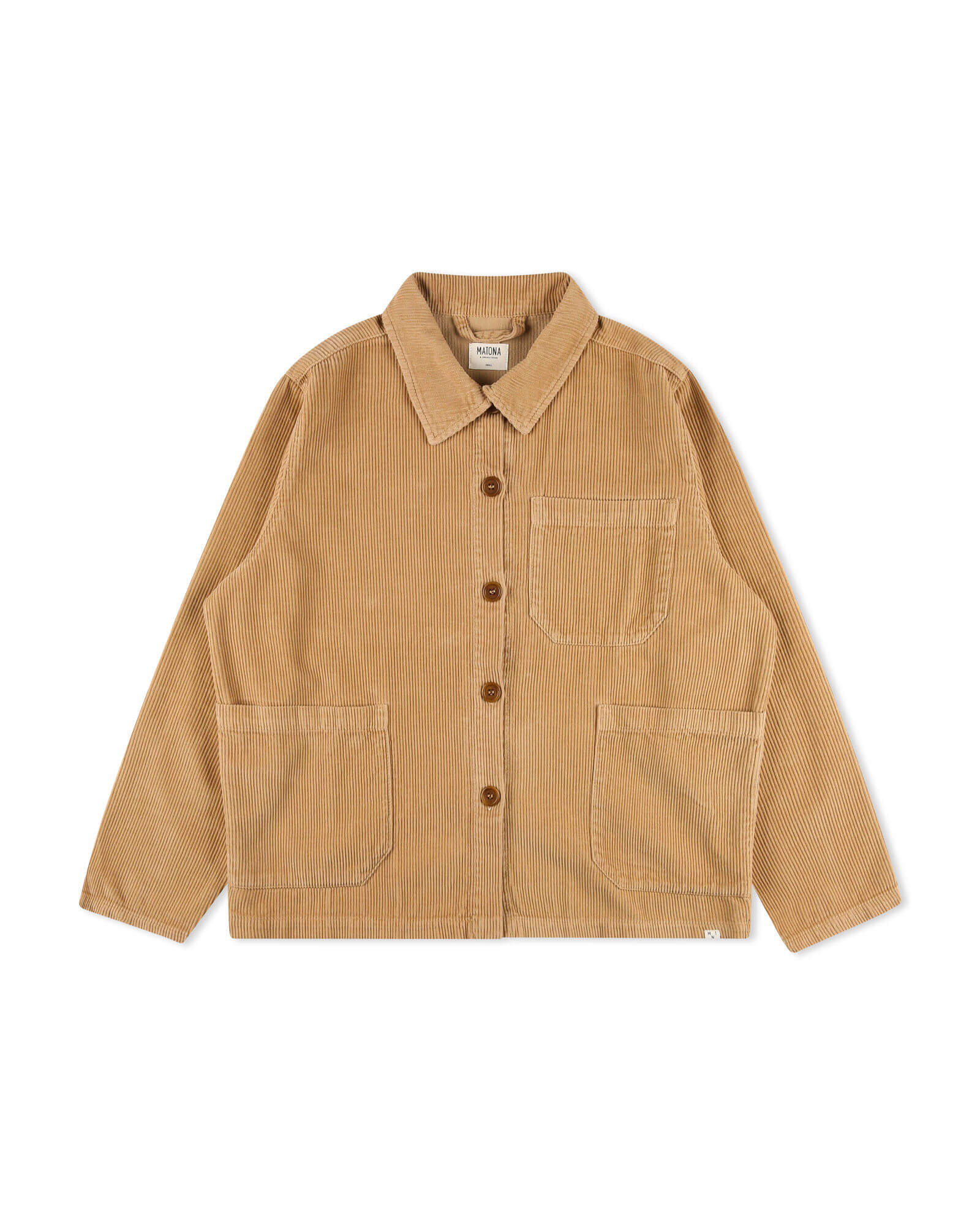 Hellbraune Kordjacke marmot aus 100% Bio-Baumwolle von Matona