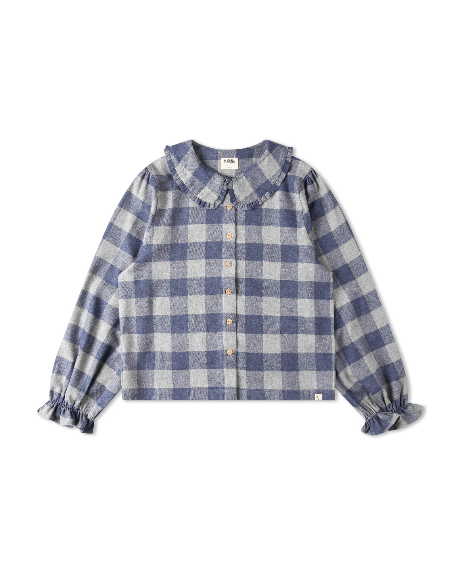 Karierte Flannelbluse aus 100% Bio-Baumwolle von Matona