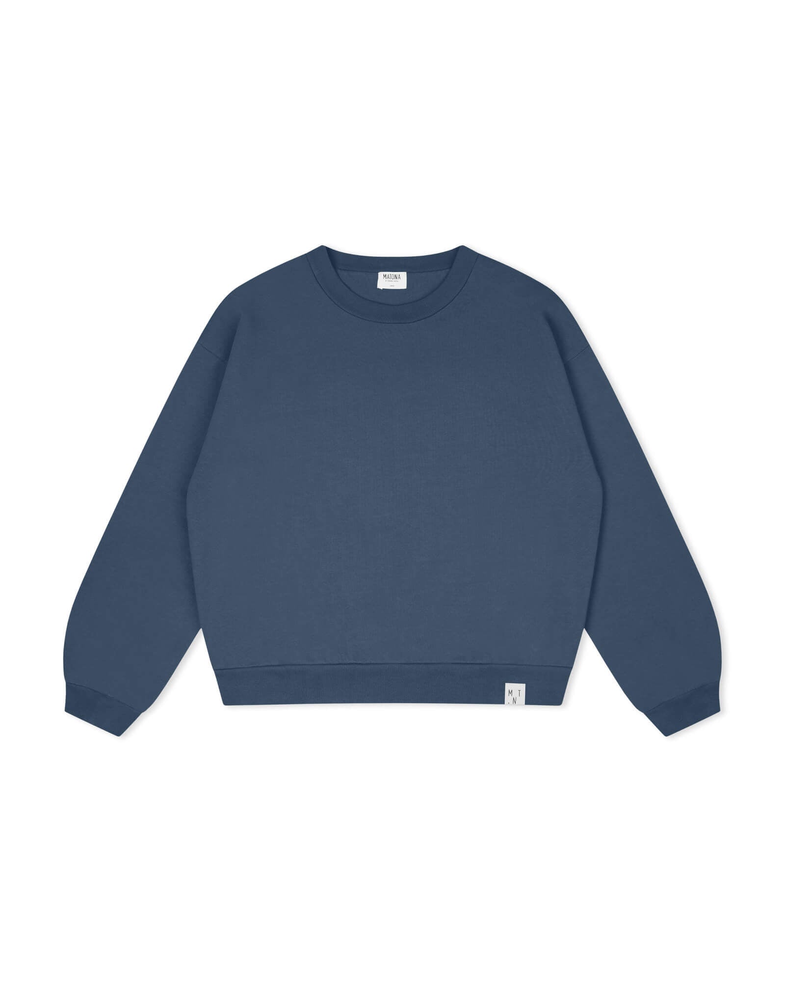 Blaues Sweatshirt aus 100% Bio-Baumwolle von Matona