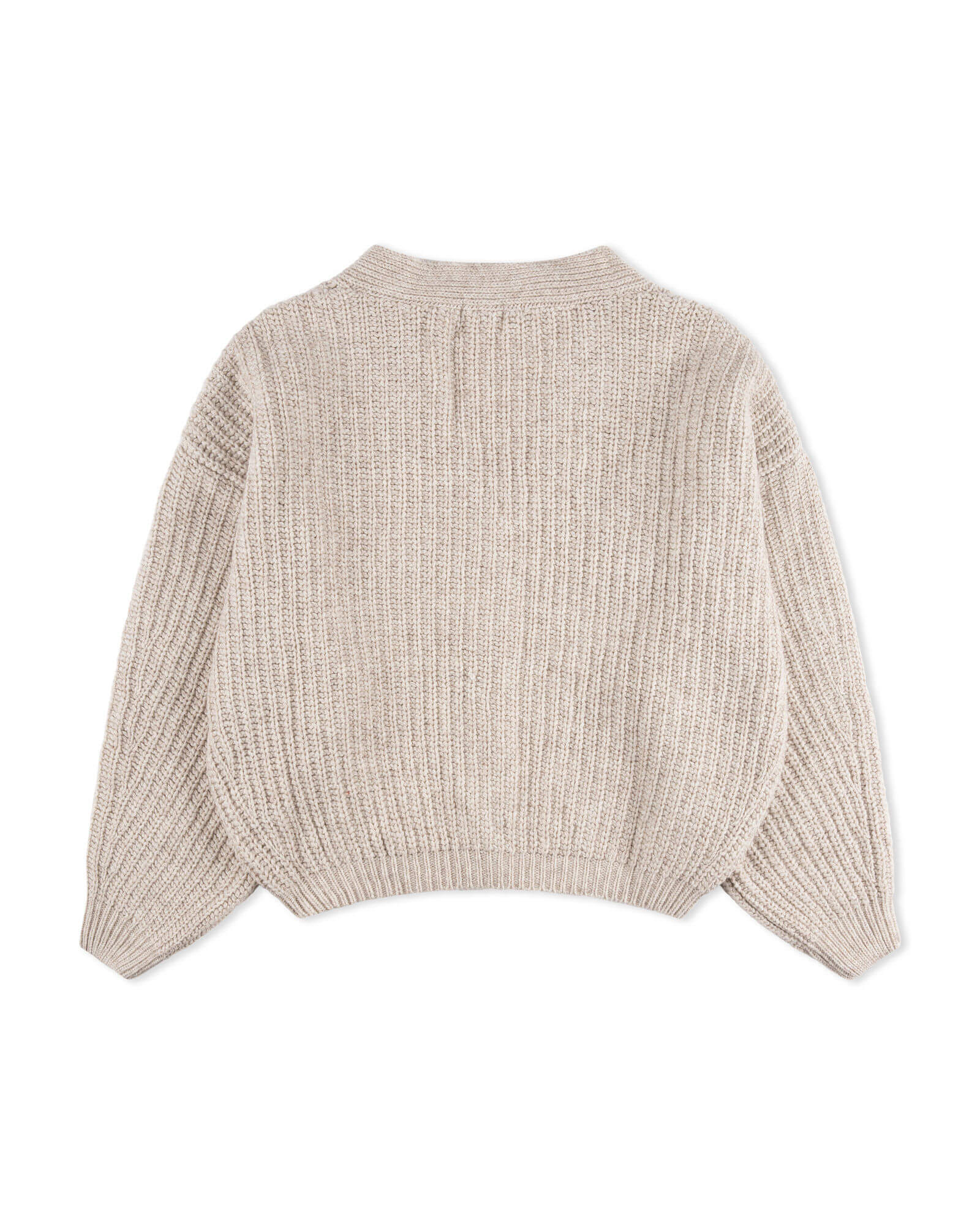 Beige Strickjacke salt aus Bio-Wolle von Matona