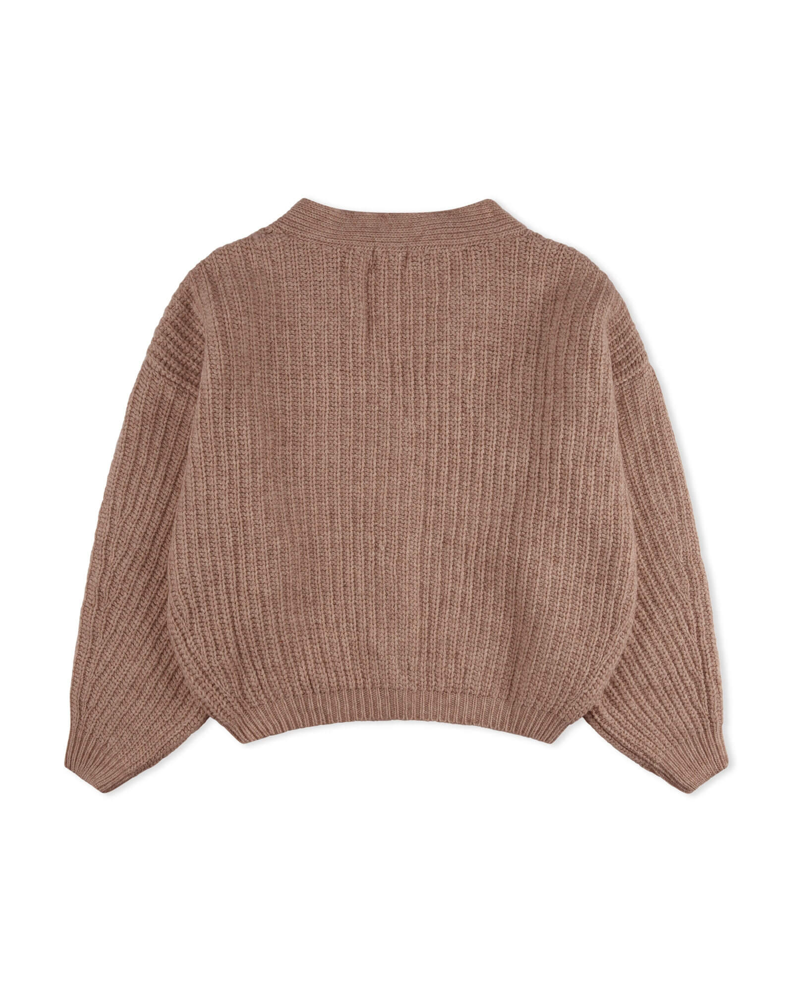 Braune Strickjacke sepia aus Bio-Wolle von Matona