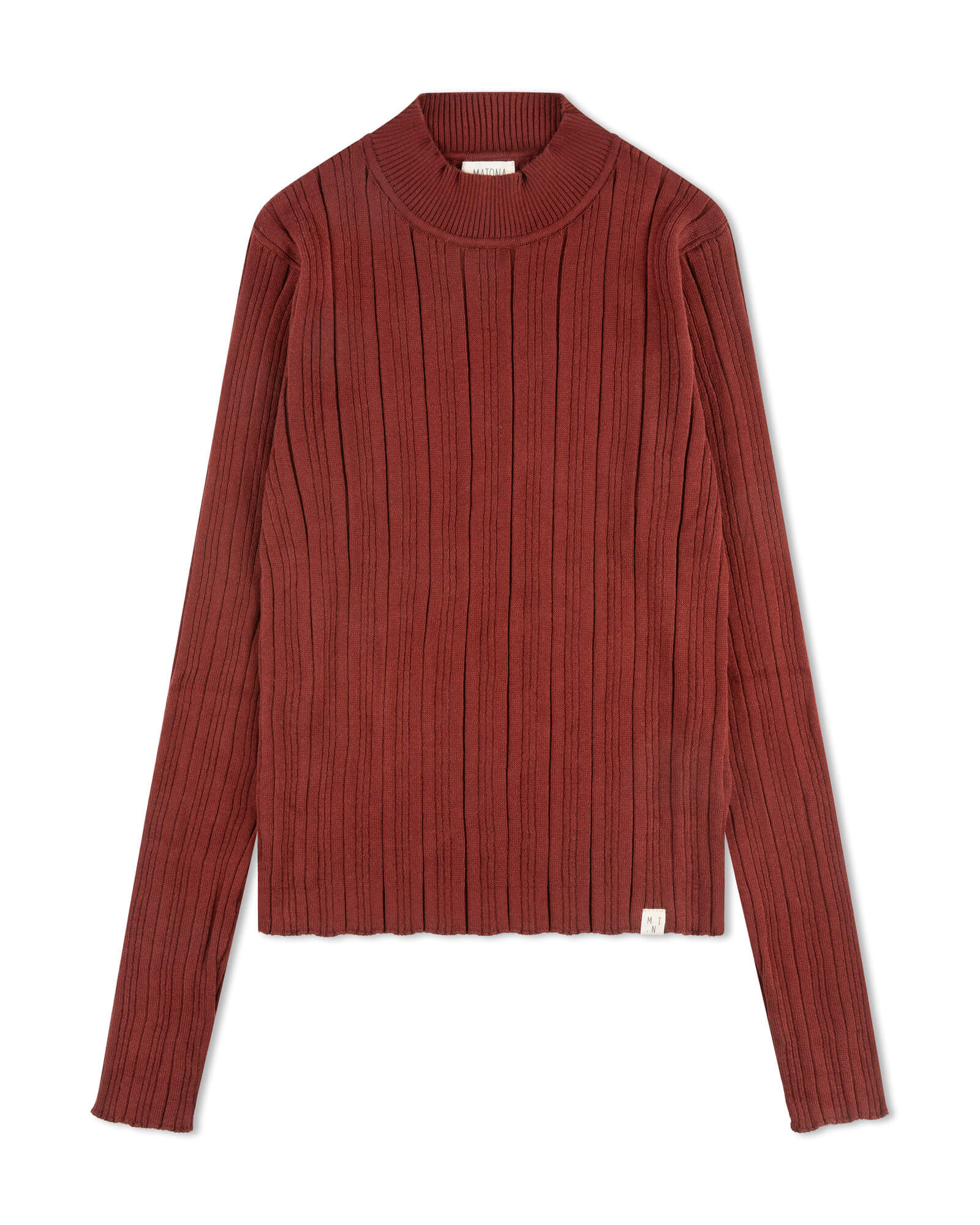 Roter Pullover maroon aus 100% Bio-Baumwolle von Matona