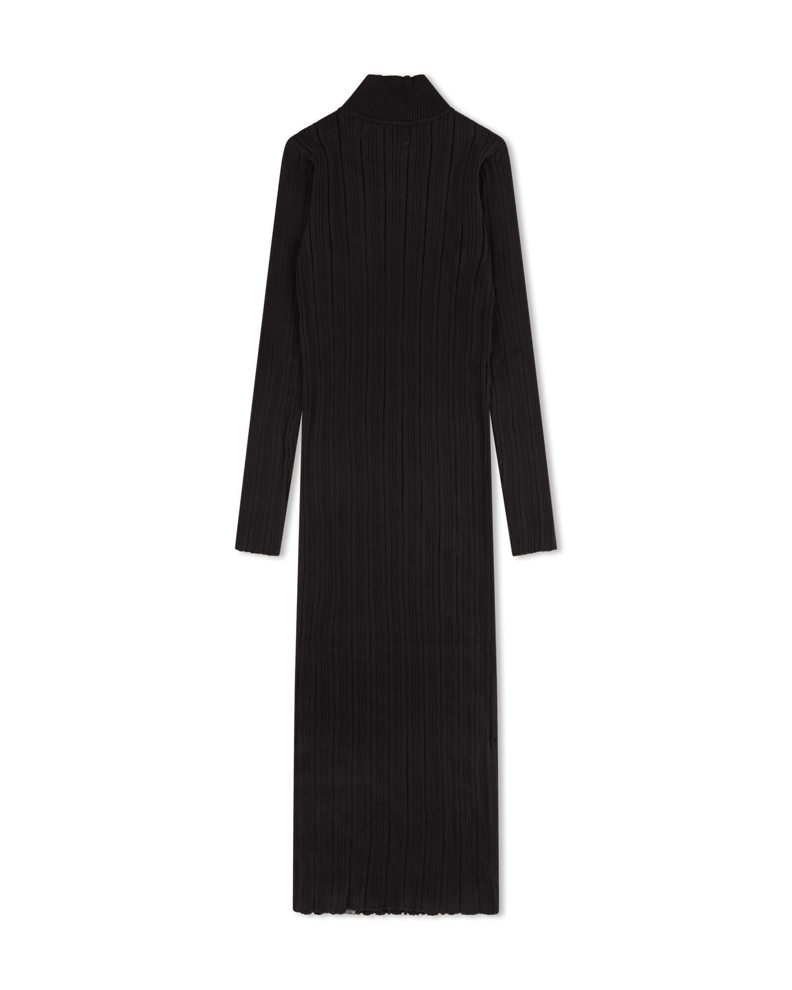 Schwarzes Strickkleid onyx aus 100% Bio-Baumwolle von Matona