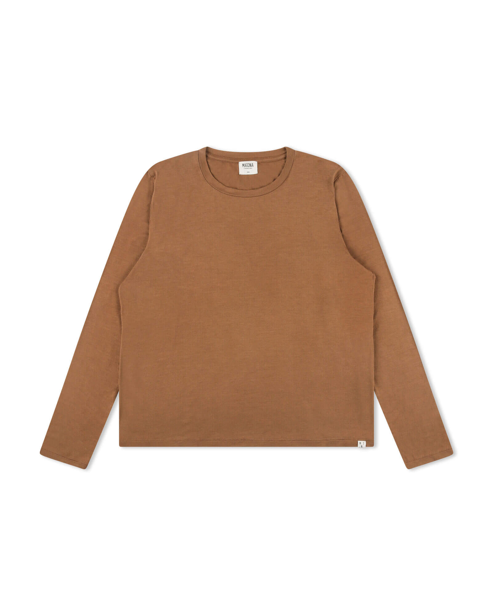 Hellbraunes Langarmshirt aus Modal von Matona