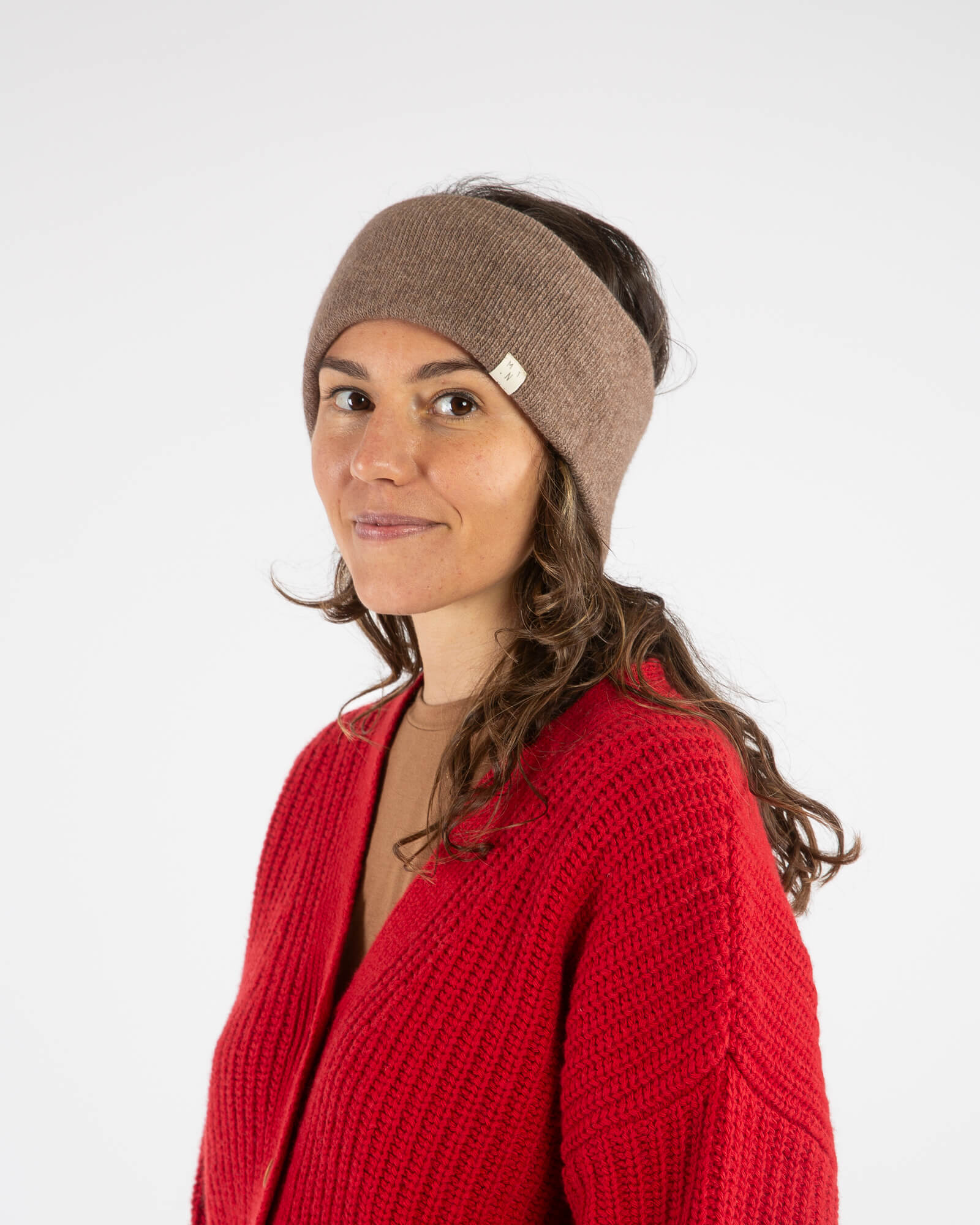 Braunes Stirnband sepia aus Bio-Wolle von Matona
