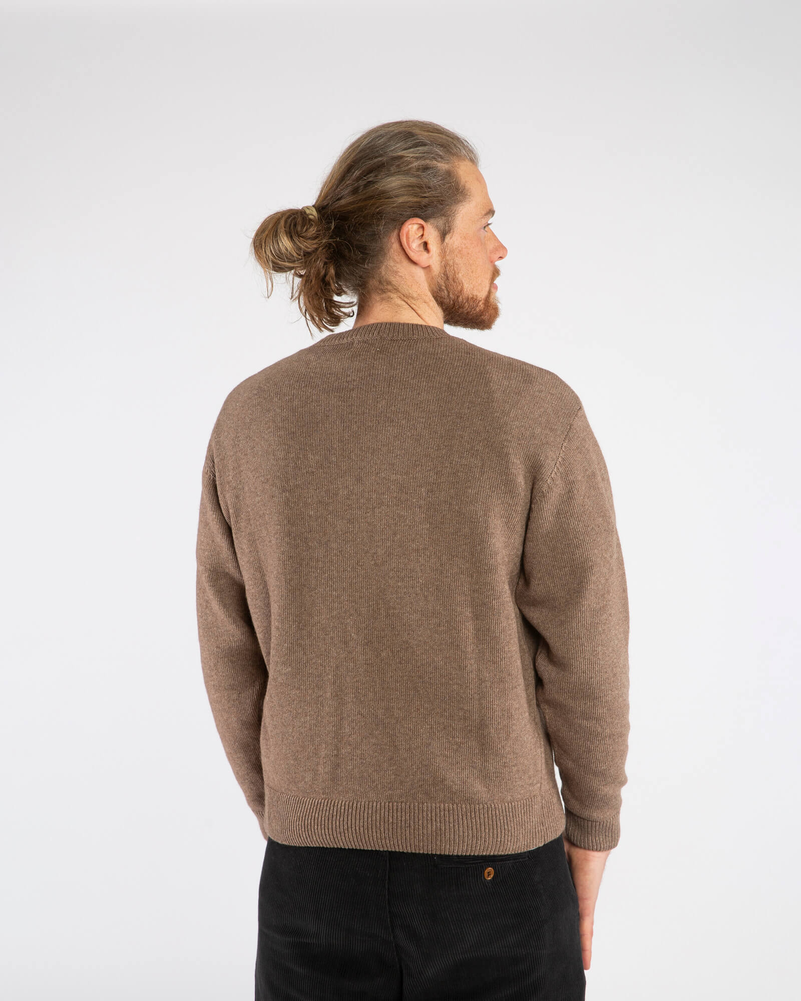 Brauner Strick-Sweater sepia aus Bio-Wolle von Matona