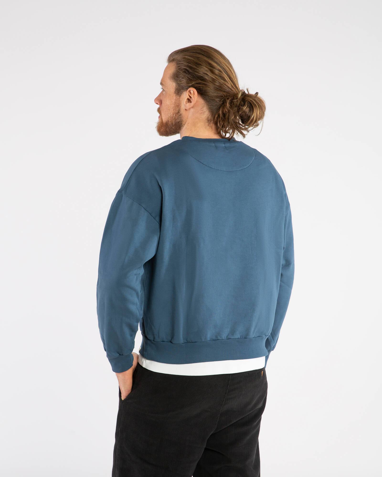 Blaues Sweatshirt sail aus 100% Bio-Baumwolle von Matona