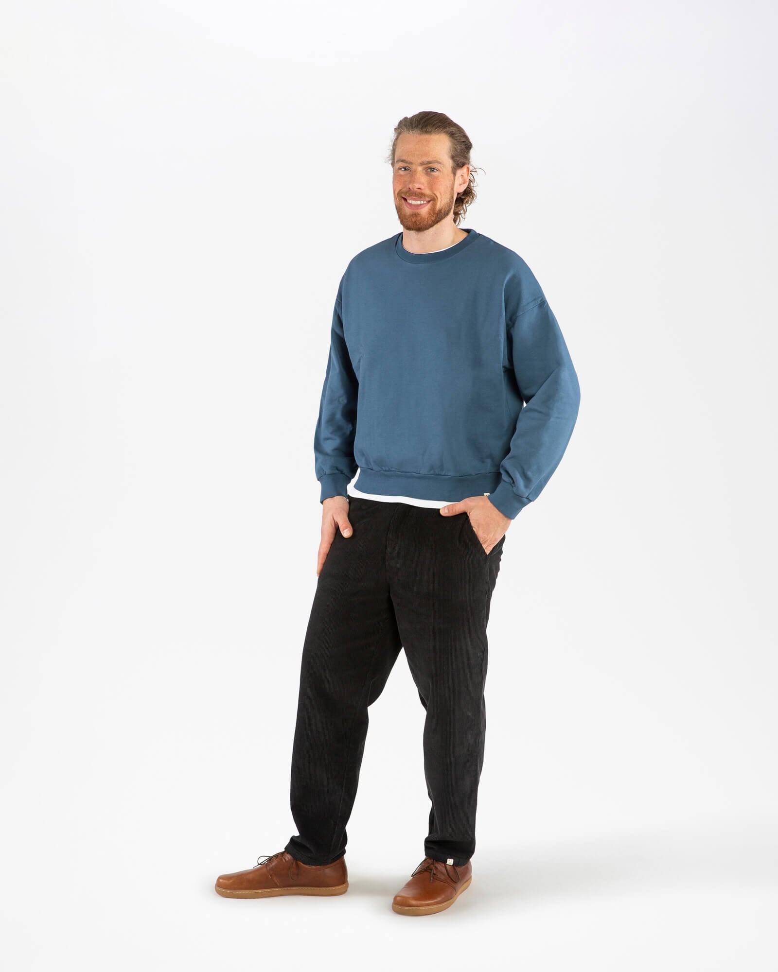 Blaues Sweatshirt sail aus 100% Bio-Baumwolle von Matona