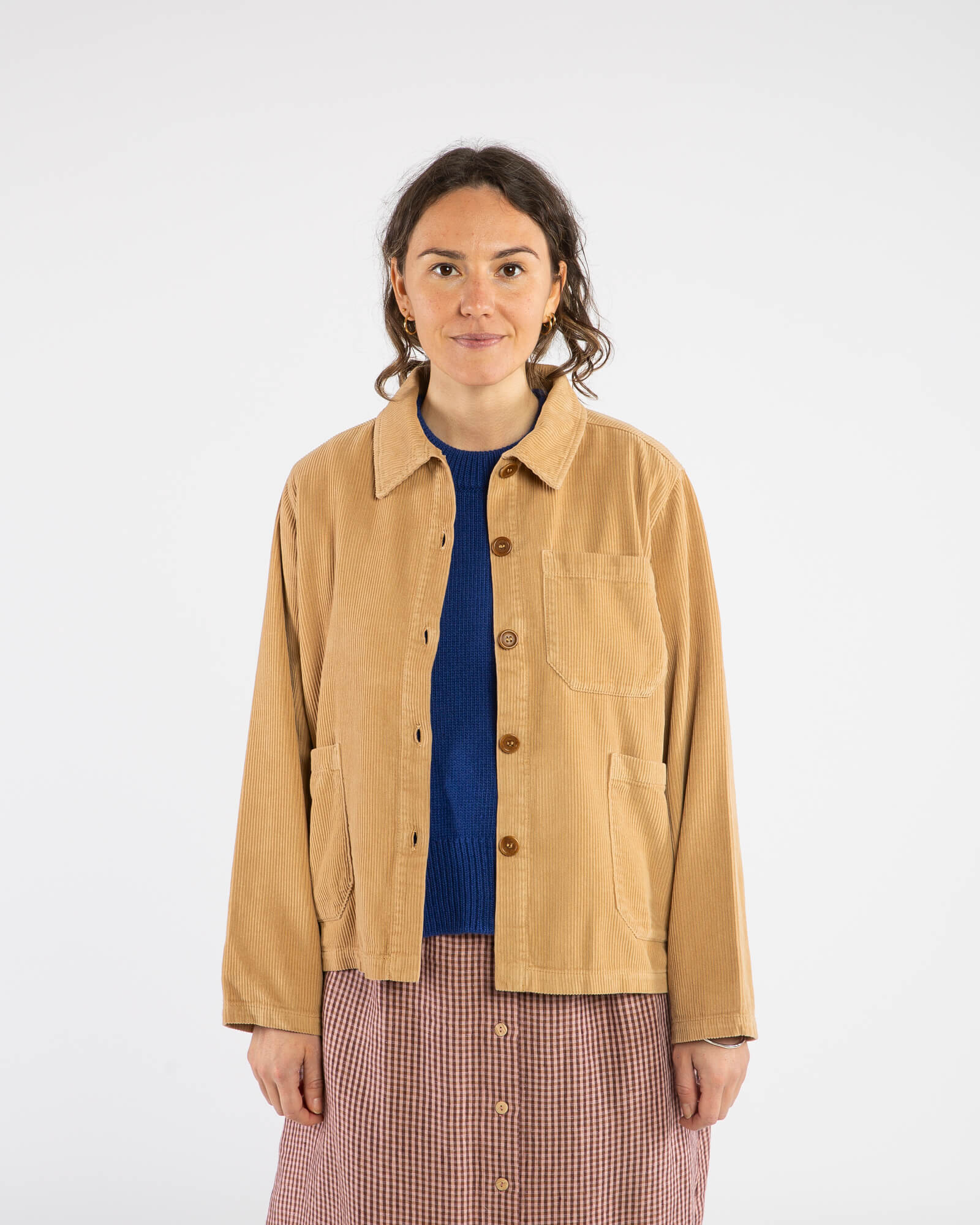 Hellbraune Kordjacke marmot aus 100% Bio-Baumwolle von Matona