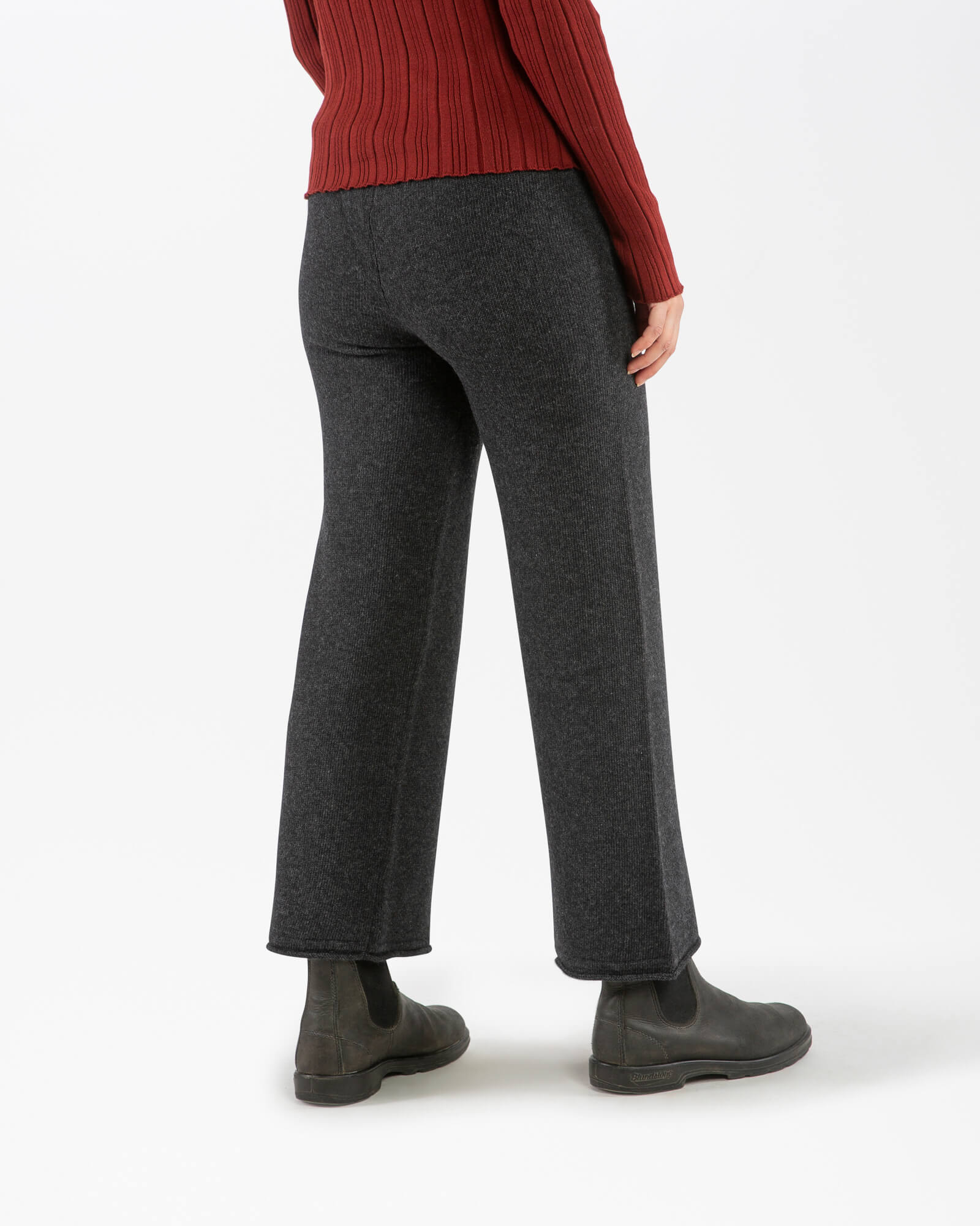 Graue Strickhose charcoal aus Bio-Baumwolle von Matona