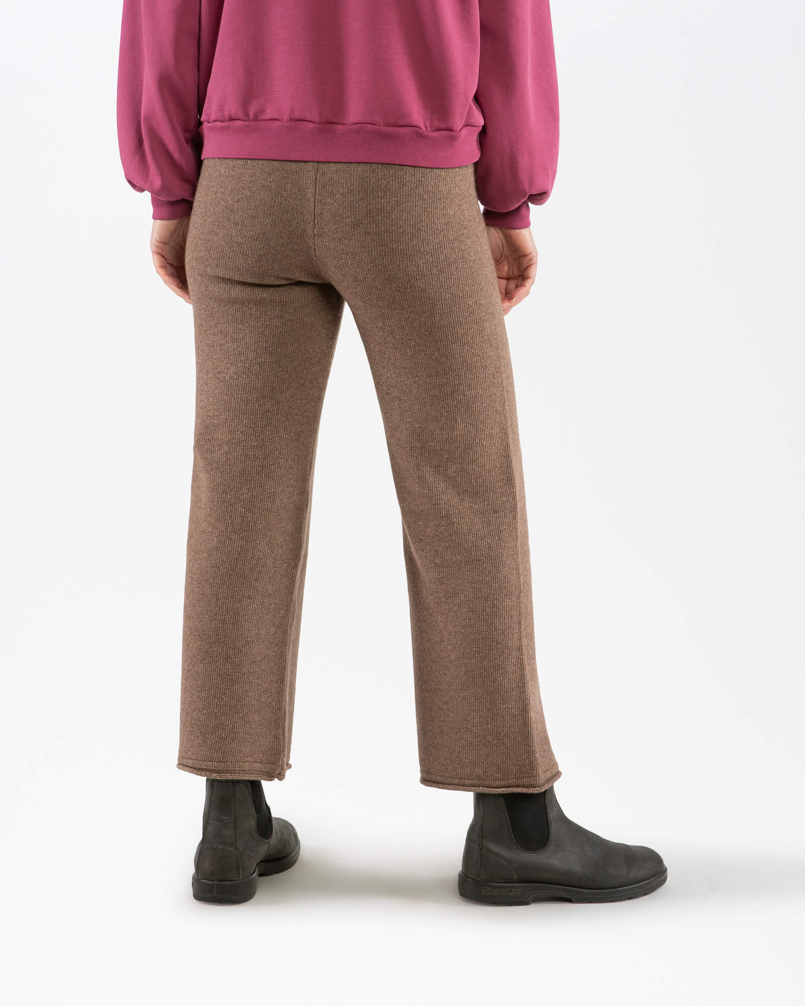 Braune Strickhose sepia aus Bio-Baumwolle von Matona
