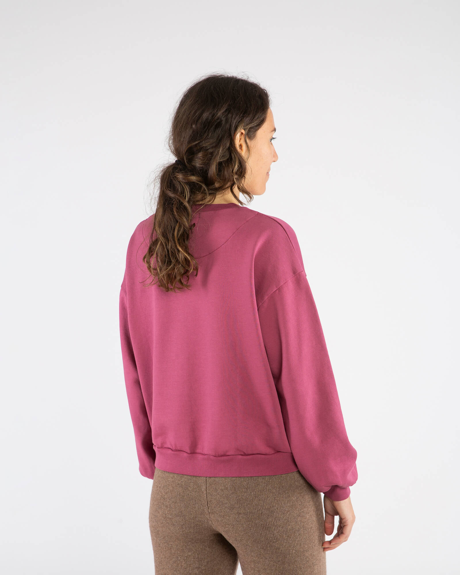 Pinkes Sweatshirt Fig aus 100% Bio-Baumwolle von Matona