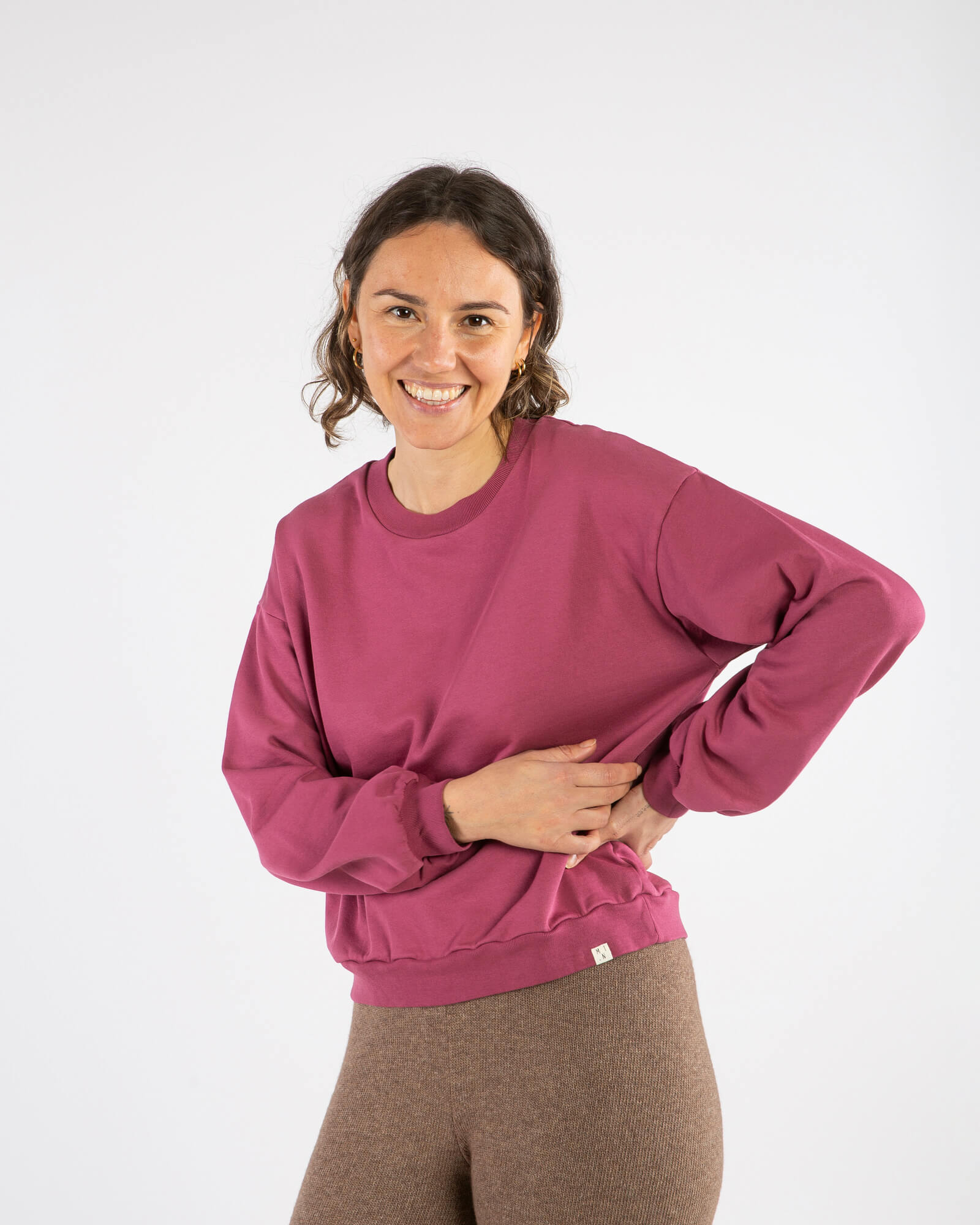 Pinkes Sweatshirt Fig aus 100% Bio-Baumwolle von Matona