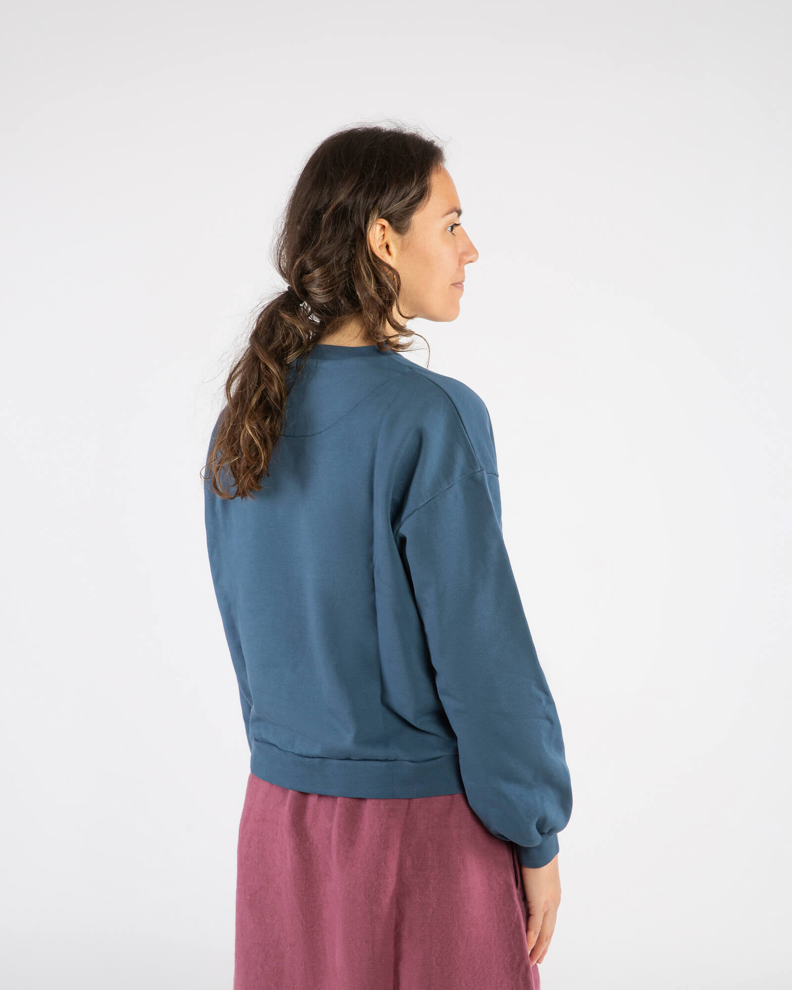 Blaues Sweatshirt aus 100% Bio-Baumwolle von Matona