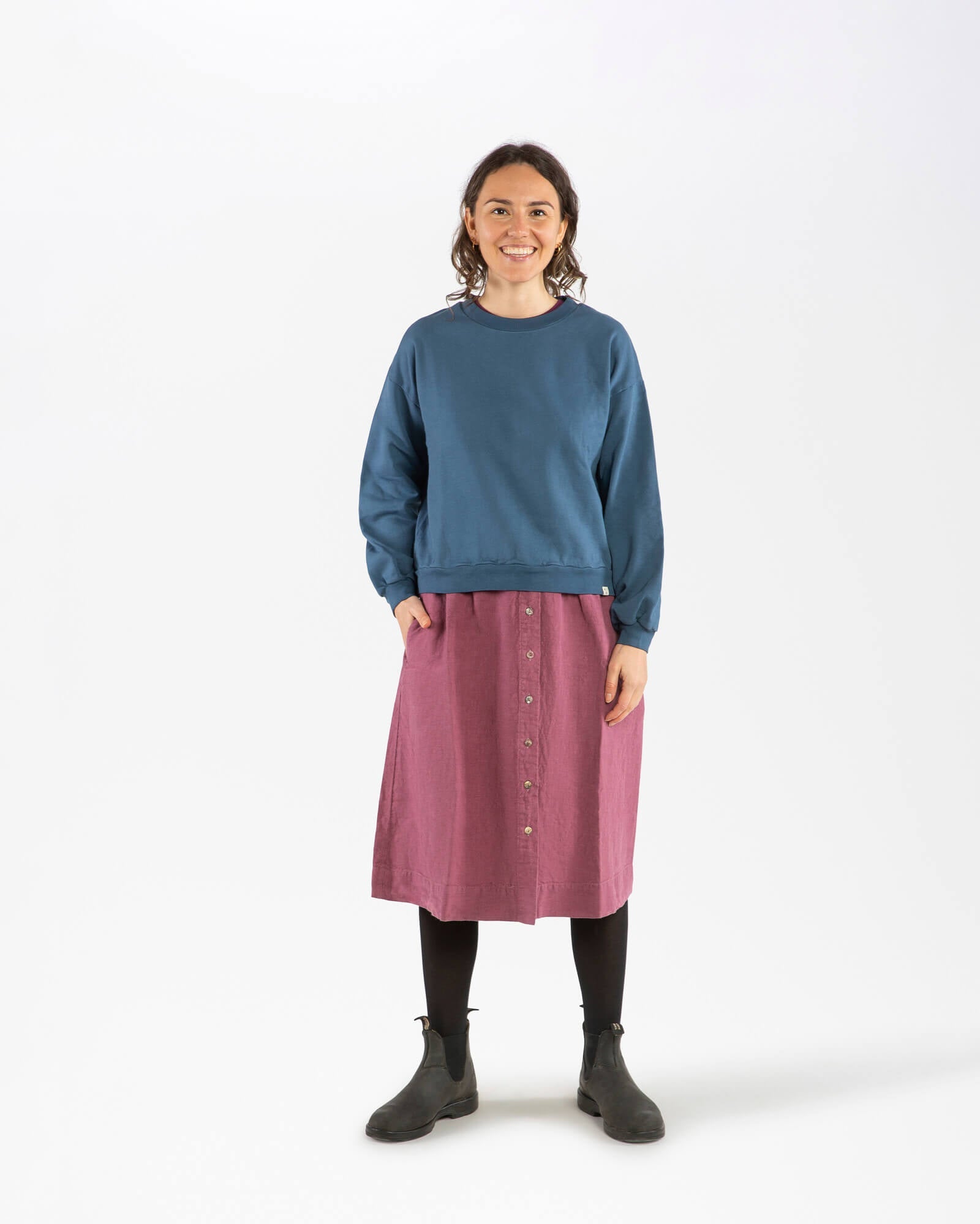 Blaues Sweatshirt aus 100% Bio-Baumwolle von Matona