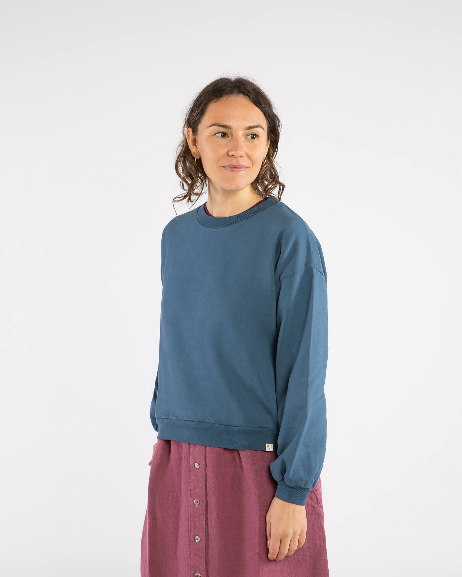Blaues Sweatshirt aus 100% Bio-Baumwolle von Matona