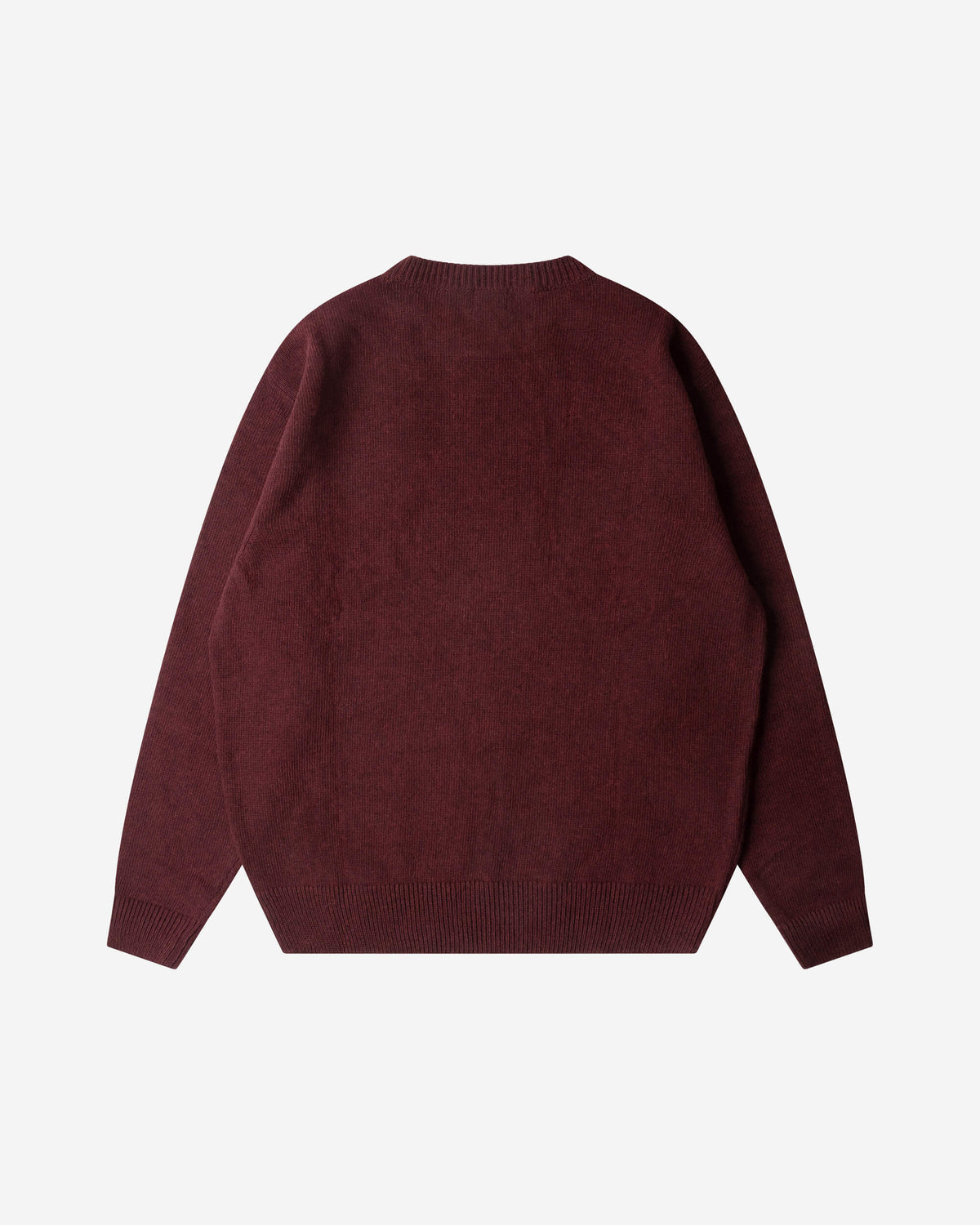 Bordeauxroter Sweater Classic aus Bio-Wolle von Matona