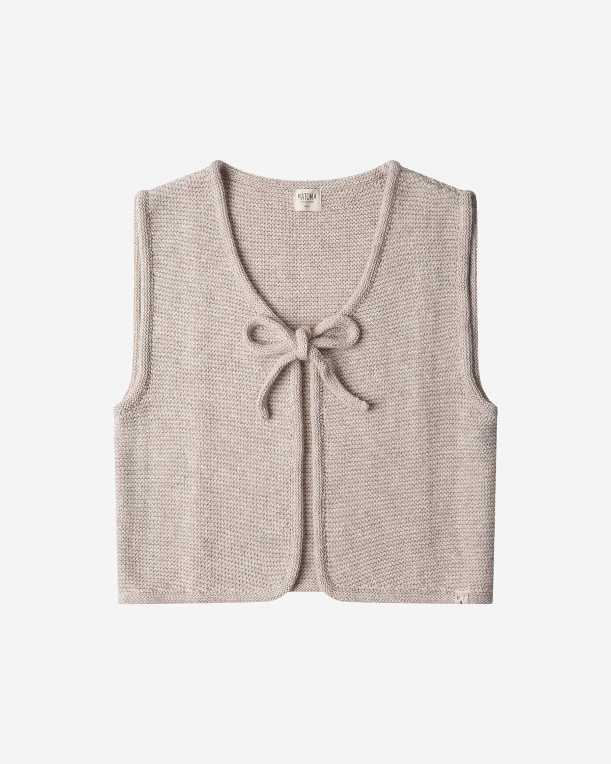 Beige Weste Bow aus Bio-Wolle von Matona