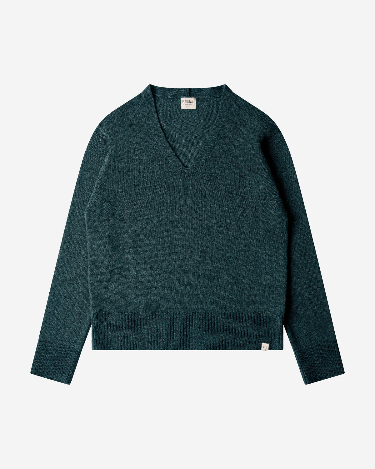 Dunkelgrüner Sweater aus 100% Kaschmir von Matona