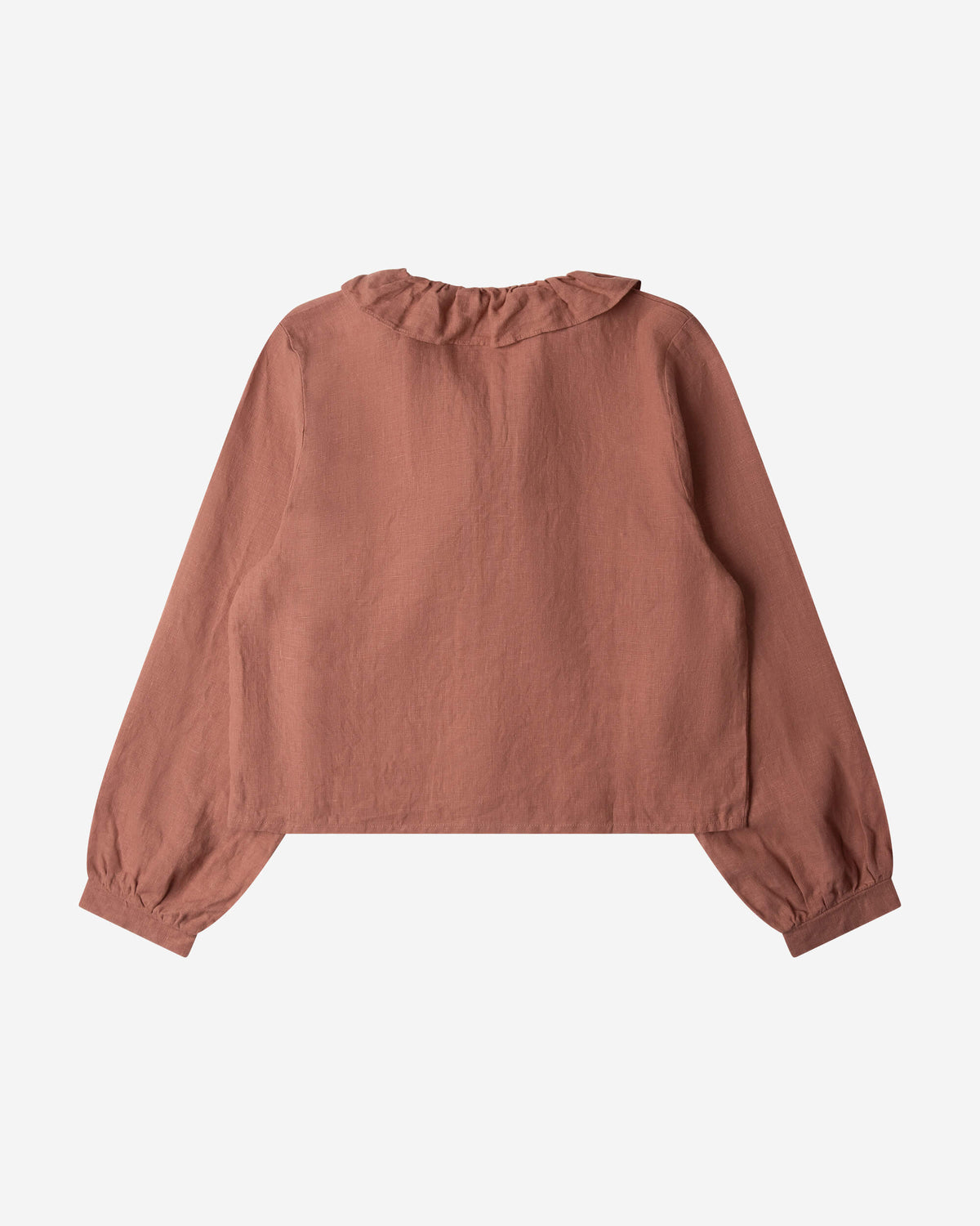 Rosabraune Bluse Cirque aus 100% Leinen von Matona