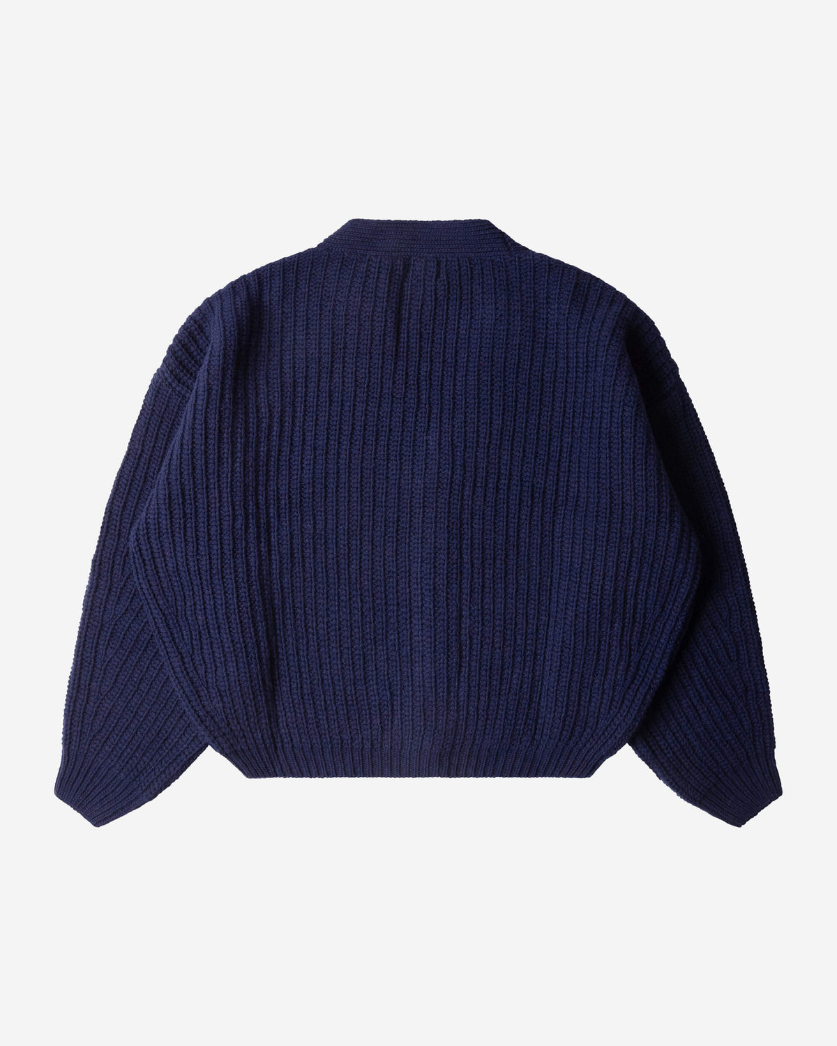 Dunkelblaue Strickjacke aus Bio-Wolle von Matona