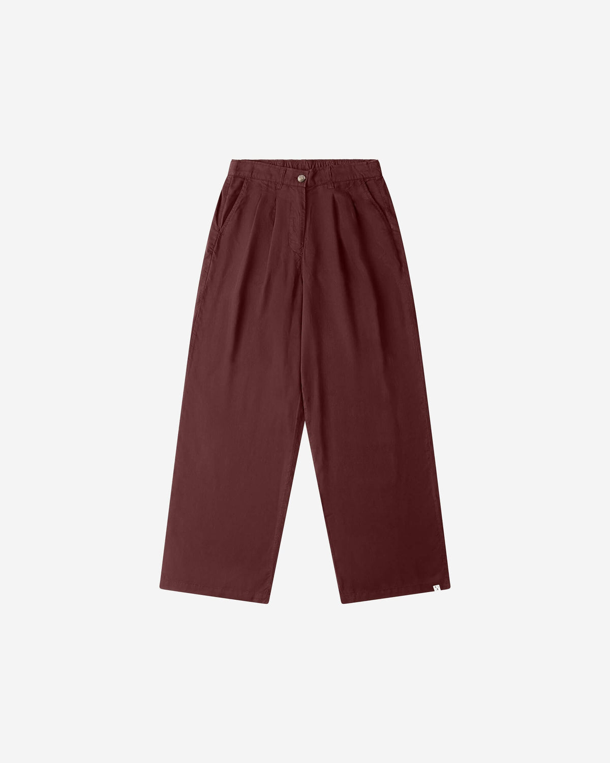 Braunrote Hose Pleated aus 100% Tencel von Matona