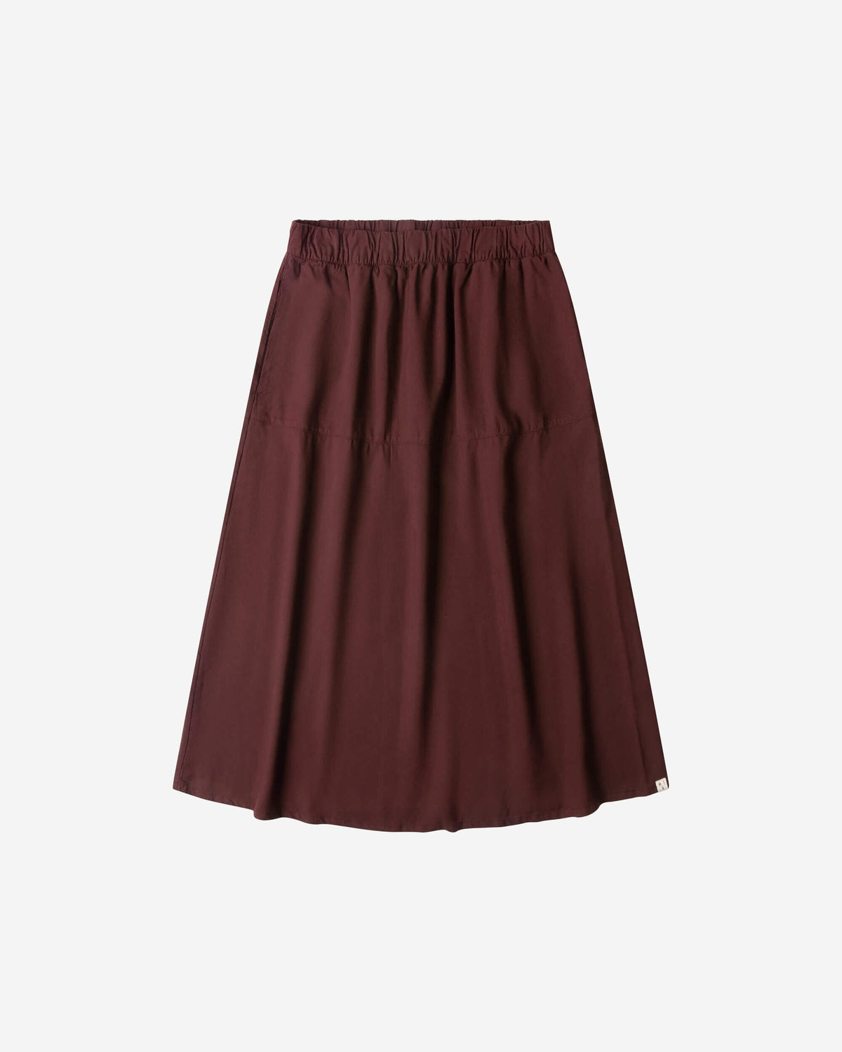 Brauner Rock Midi ruffled aus 100% Tencel von Matona