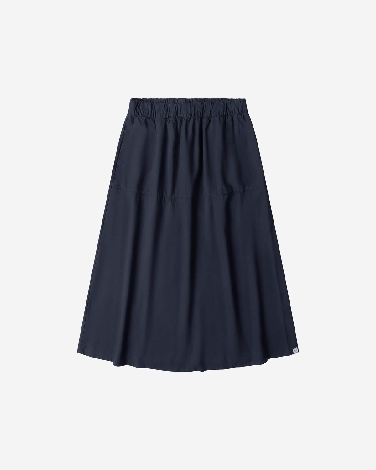 Blauer Rock Midi ruffled aus 100% Tencel von Matona