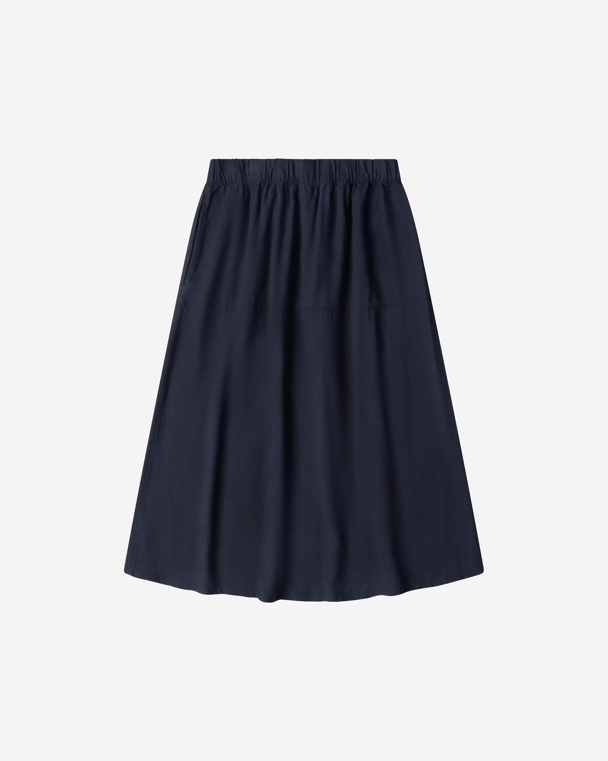Blauer Rock Midi ruffled aus 100% Tencel von Matona