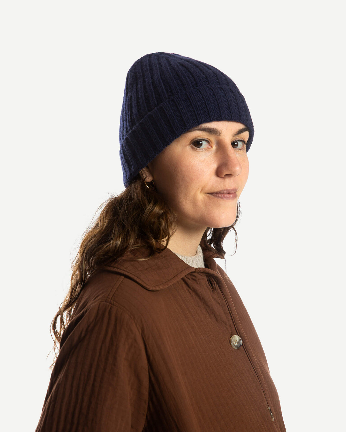 Dunkelblaue Mütze aus Bio-Merinowolle von Matona
