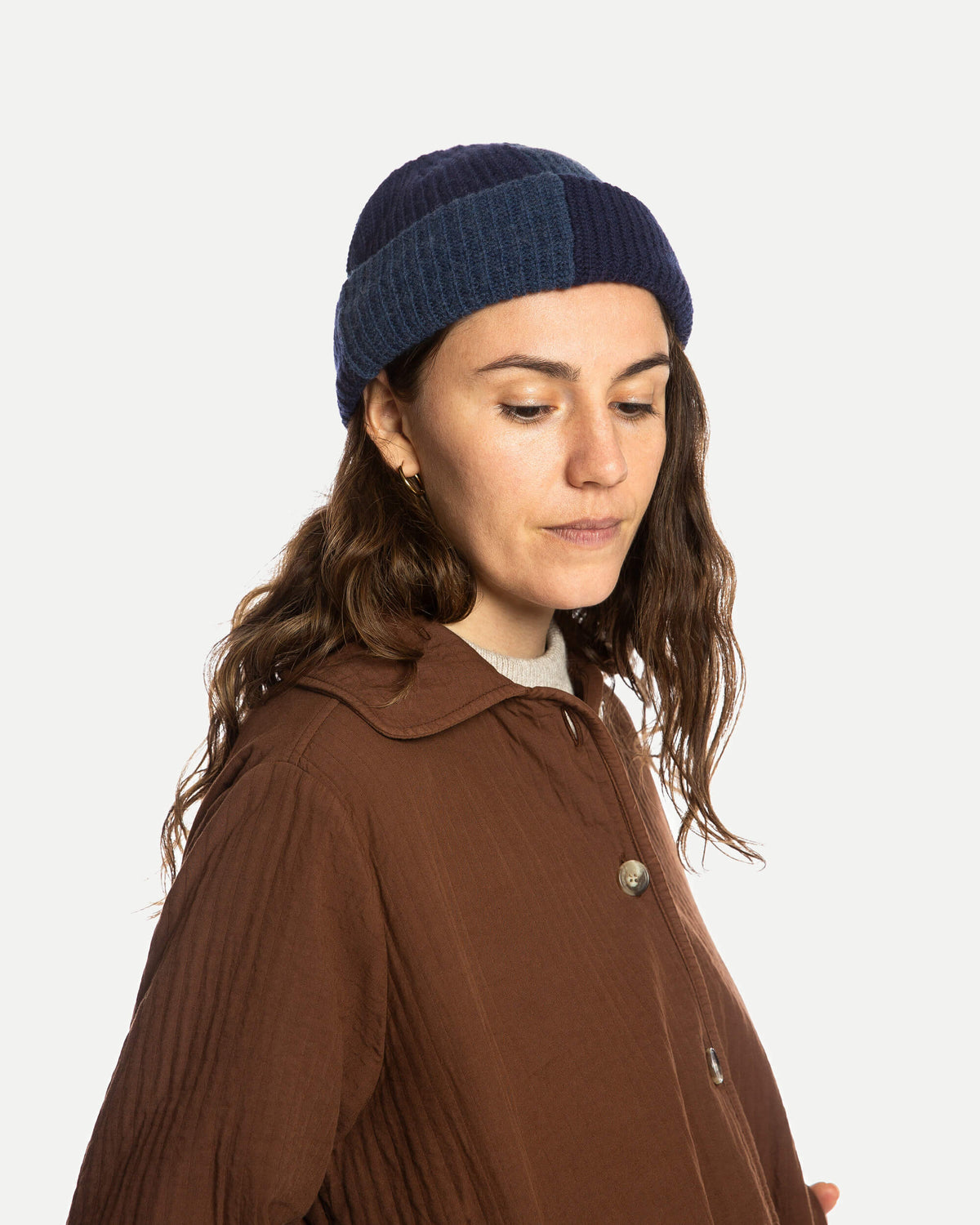 Blaue Mütze Fisherman aus Bio-Wolle von Matona