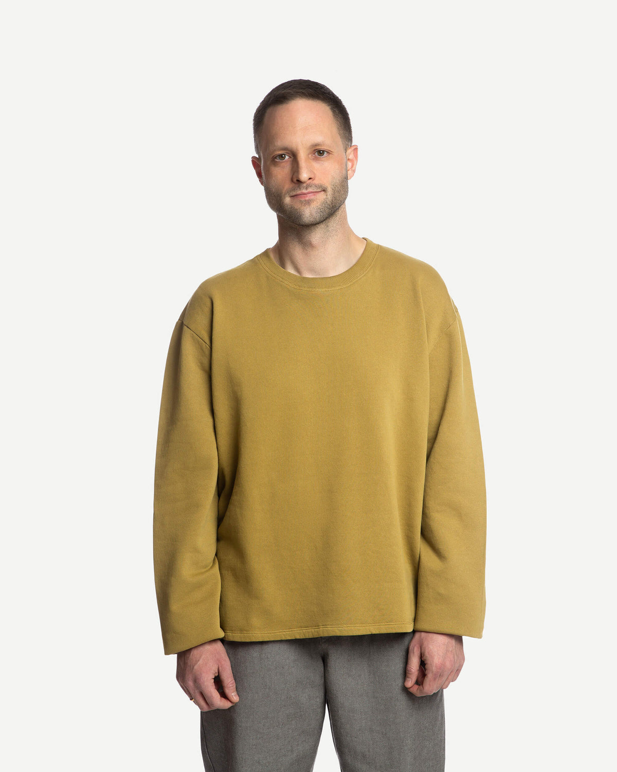 Gelbes Fleece-Sweatshirt aus 100% Bio-Baumwolle von Matona