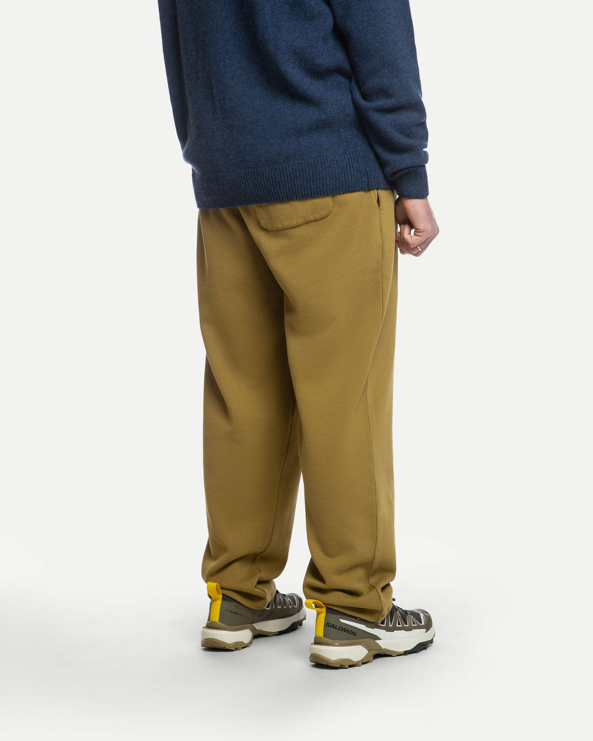 Gelbe Sweatpants Pleated aus 100% Bio-Baumwolle von Matona