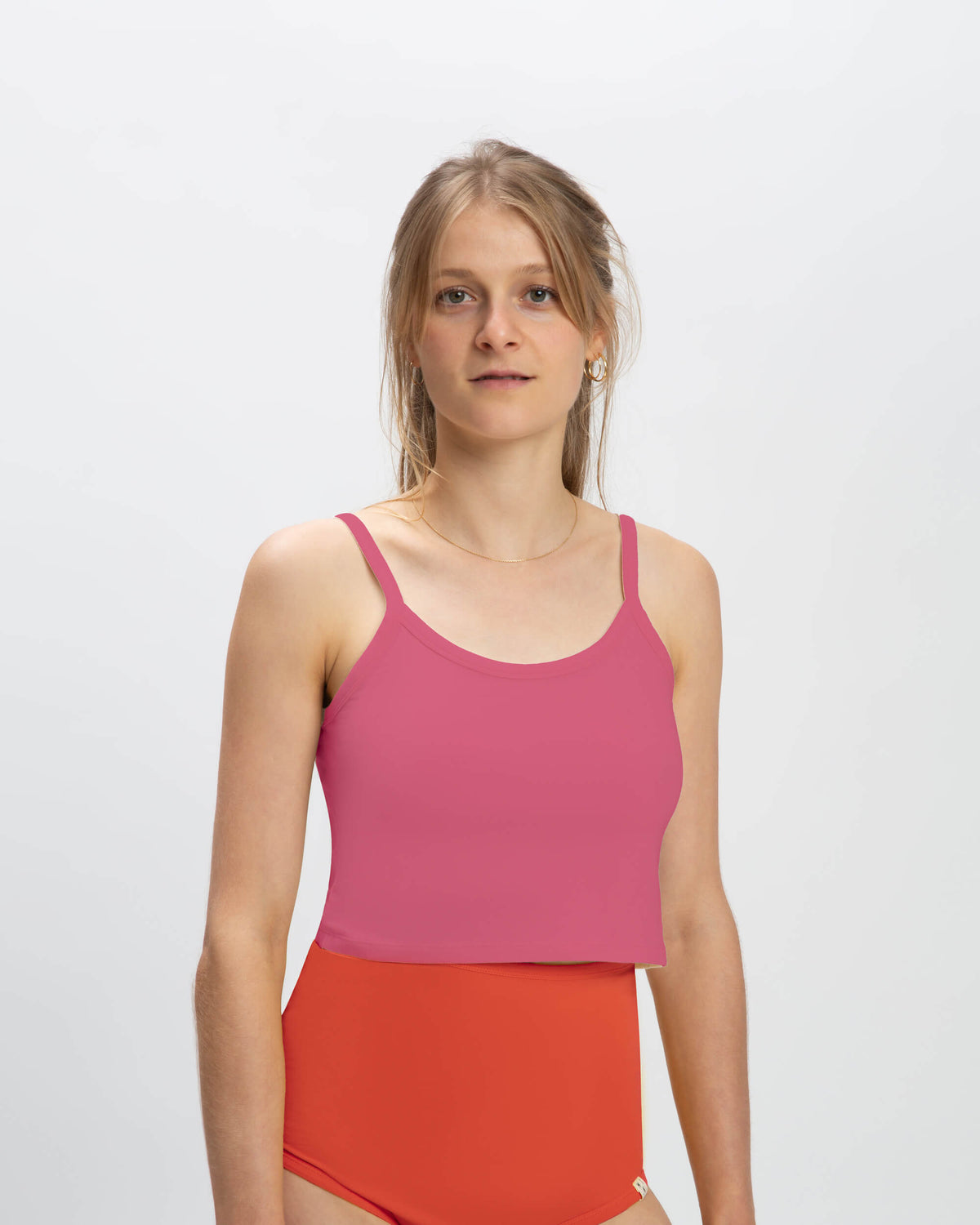 Rosa Crop-Top Basic aus Bio-Baumwolle von Matona