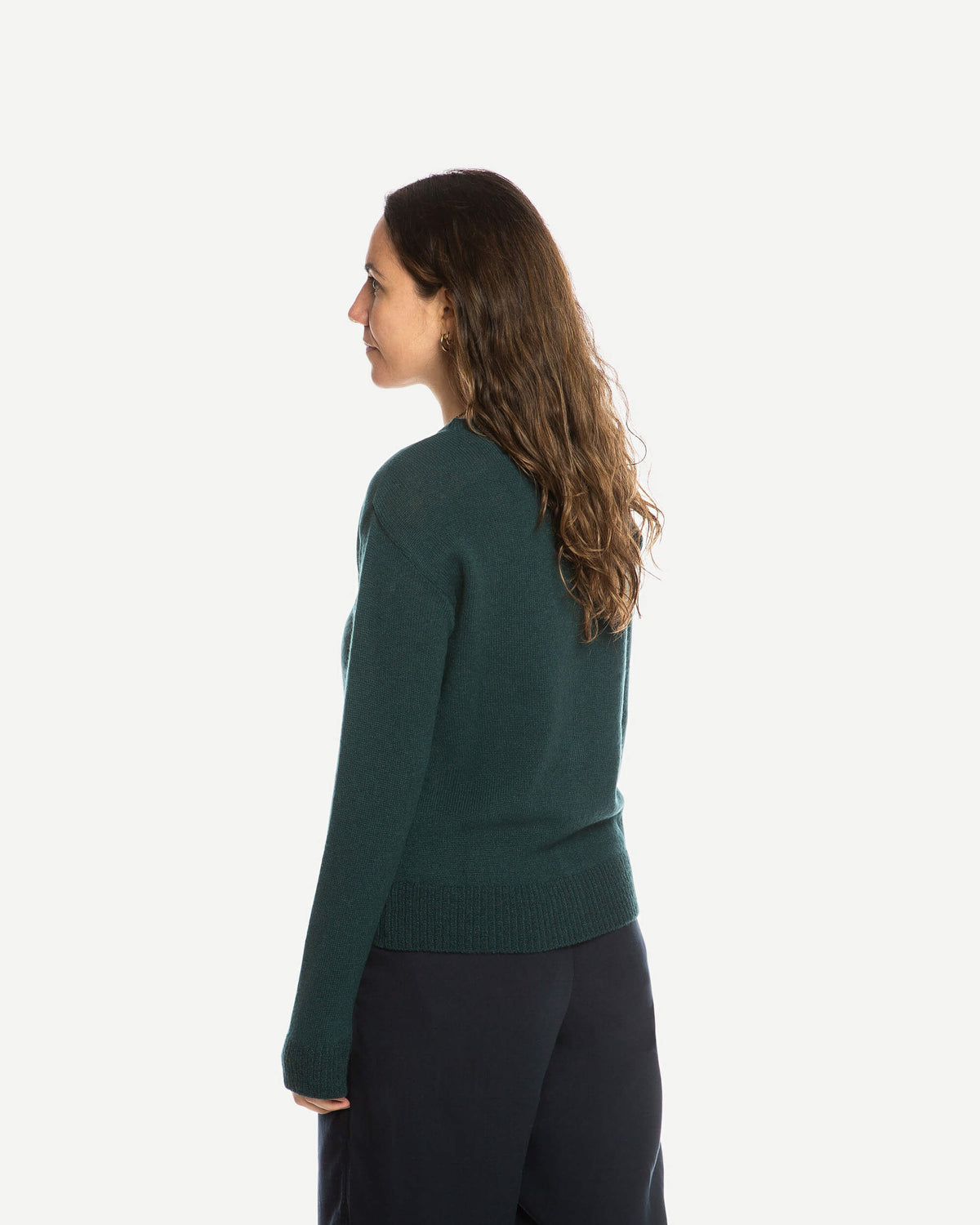 Dunkelgrüner Cardigan aus 100% Kashmir von Matona