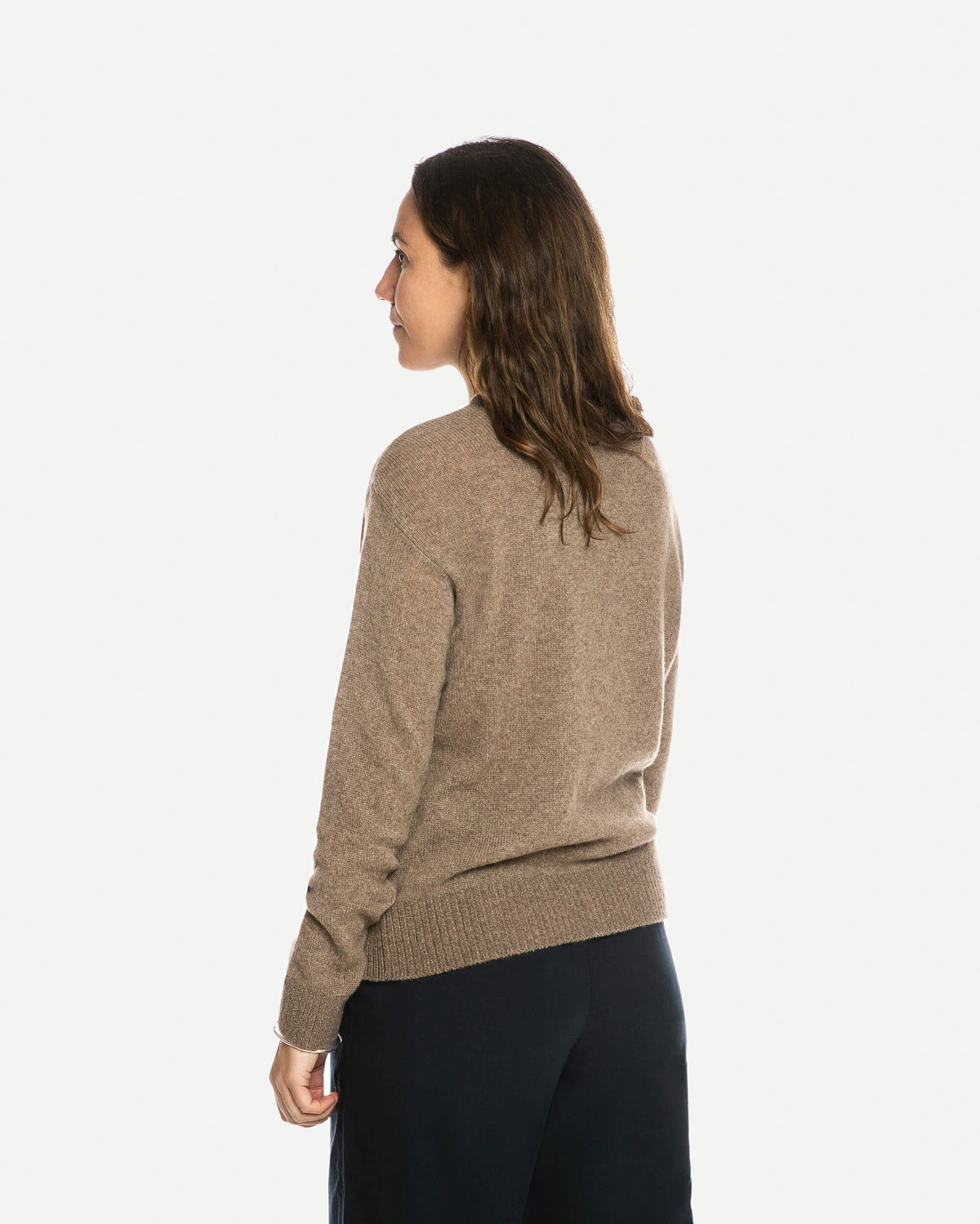 Brauner Cardigan aus 100% Kashmir von Matona