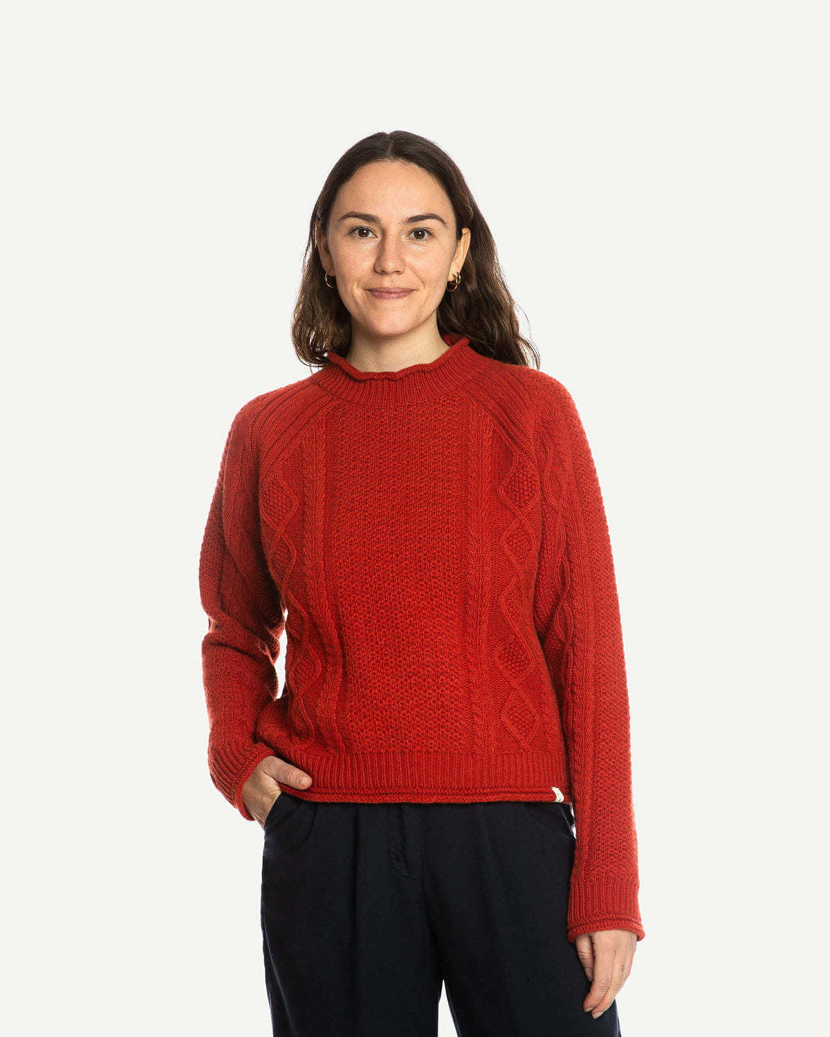 Roter Sweater Harbour aus Bio-Wolle von Matona