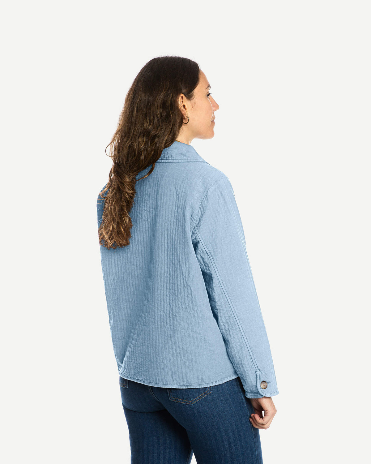 Hellblaue Jacke Quilted aus 100% recycelter Baumwolle von Matona