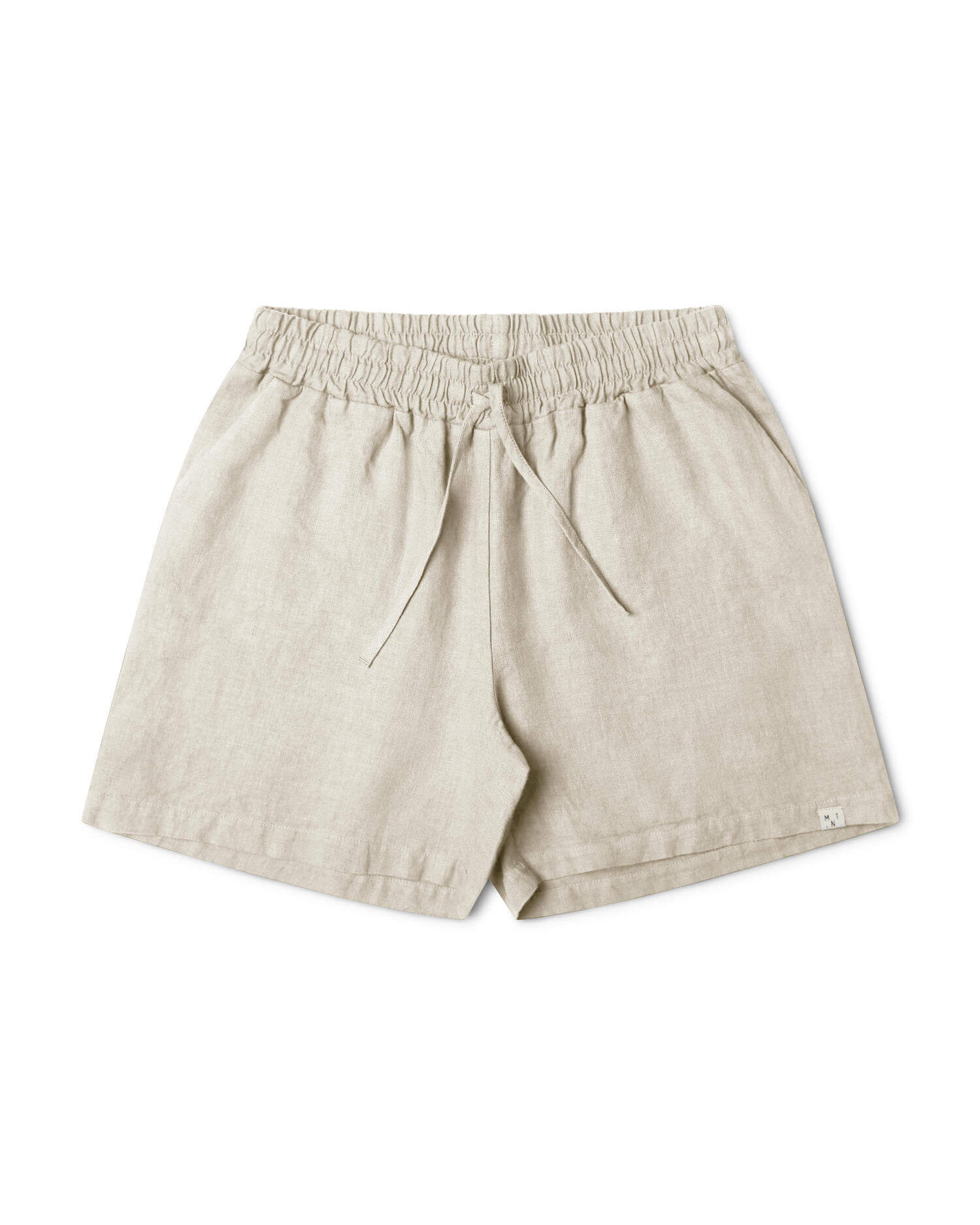 Beige Shorts Simple aus 100% Leinen von Matona