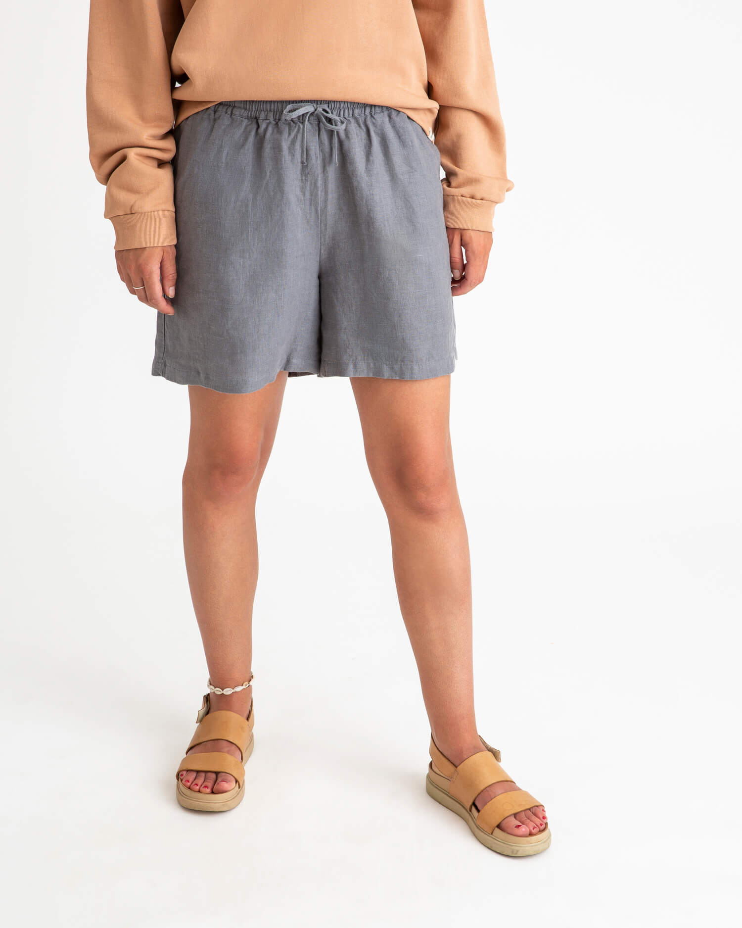 Blaue Shorts aus Leinen von Matona