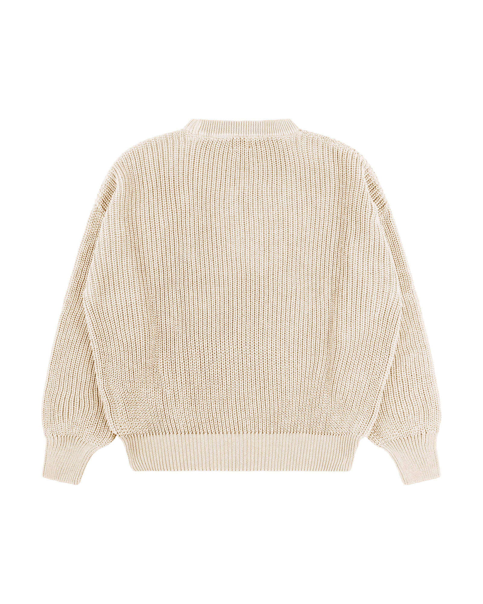 Pull brodé en coton beige de Matona