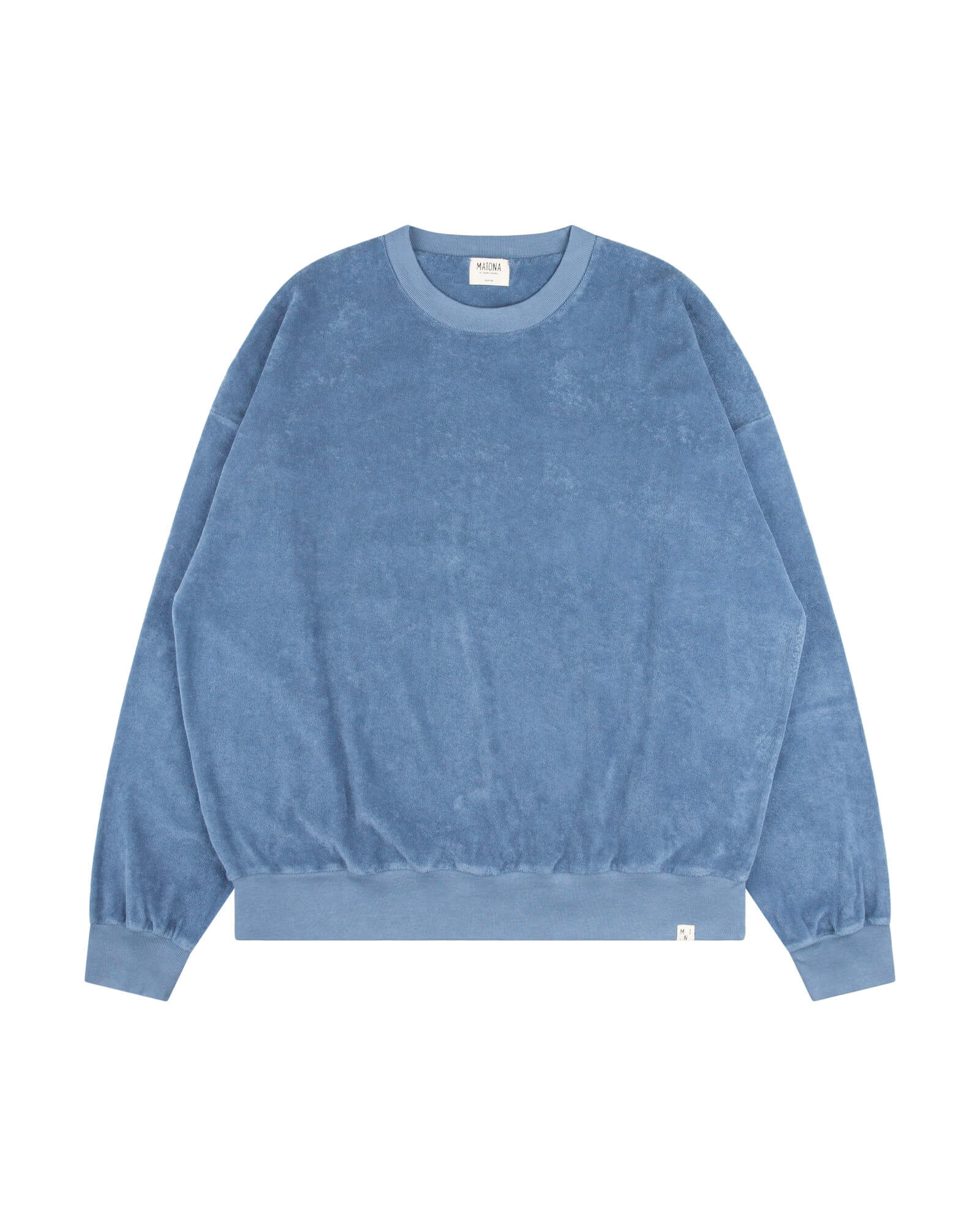 Blue Terry sweatshirt made of 100% organic cotton by Matona